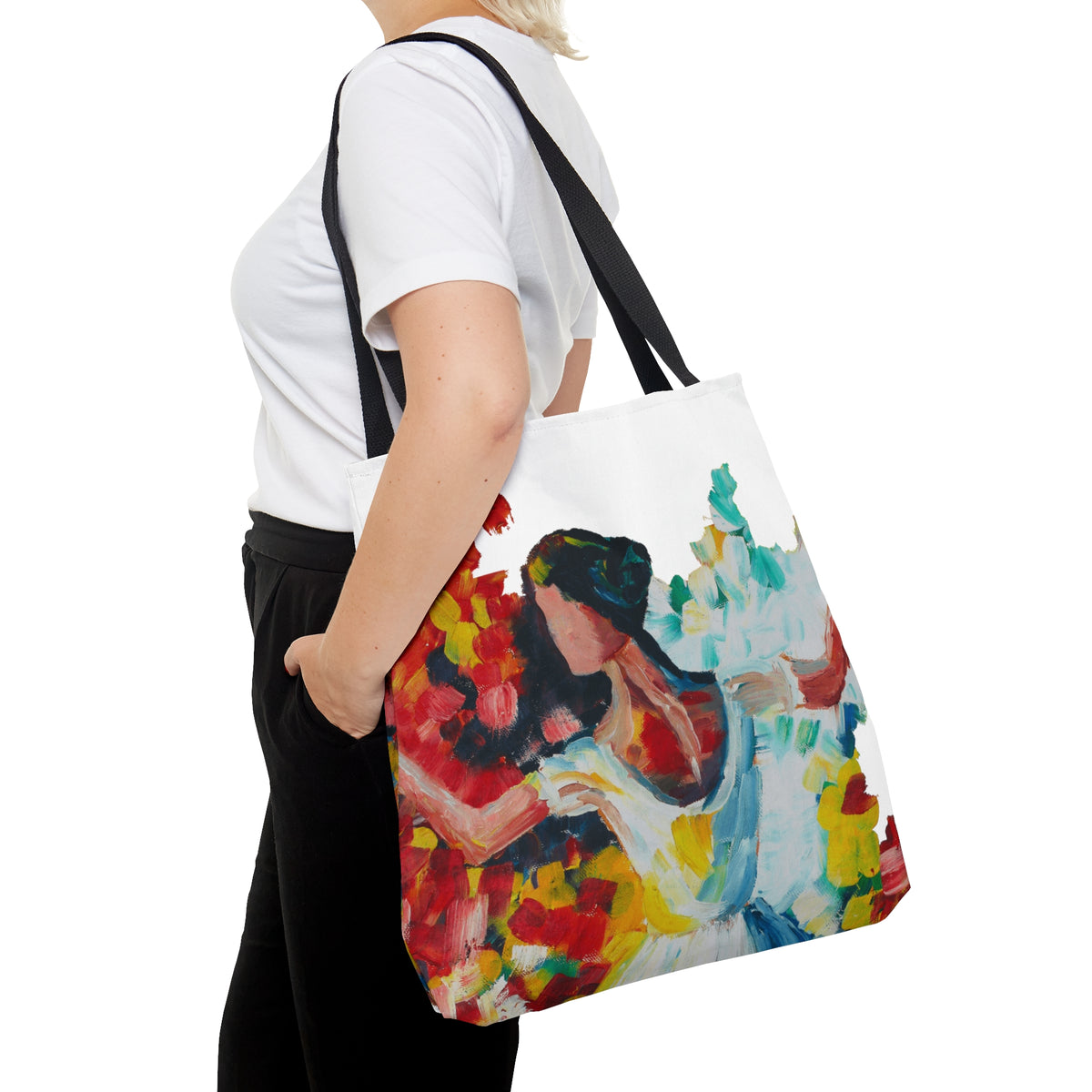 Dance Through Life: Tote Bag with Dancing Girl Print – Stylish and Spacious Companion for Every Occasion - Ira World Art LLC