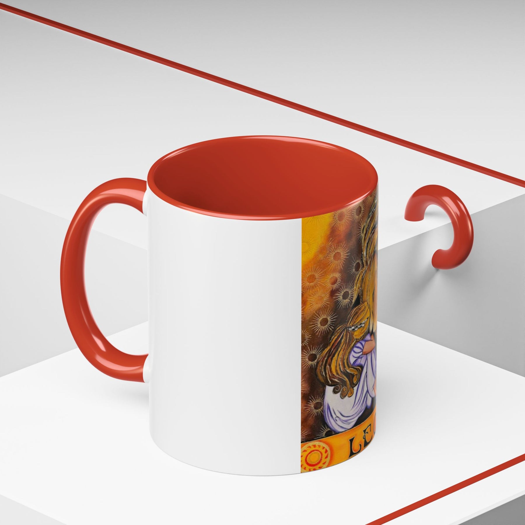 Leo Zodiac 11oz Ceramic Coffee Mug with Bold Accent Design, Astrology Gift - Ira World Art LLC