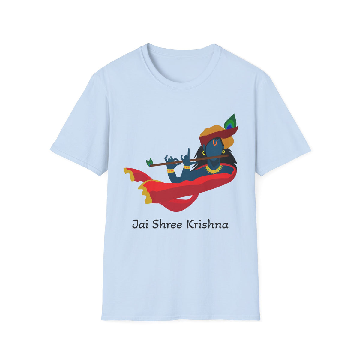 Krishna Tees Unisex T-Shirt - Indian Spiritual Clothing, Krishna Boho Shirt, Yoga Apparel, Unisex Graphic Tee, Hindu Krishna Top - Ira World Art LLC