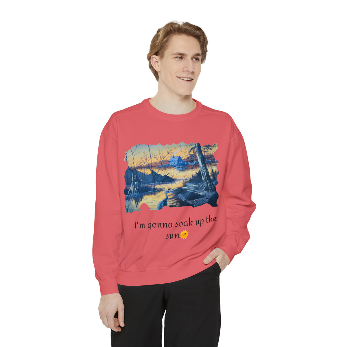Unisex Garment-Dyed Sweatshirt - Ira World Art LLC