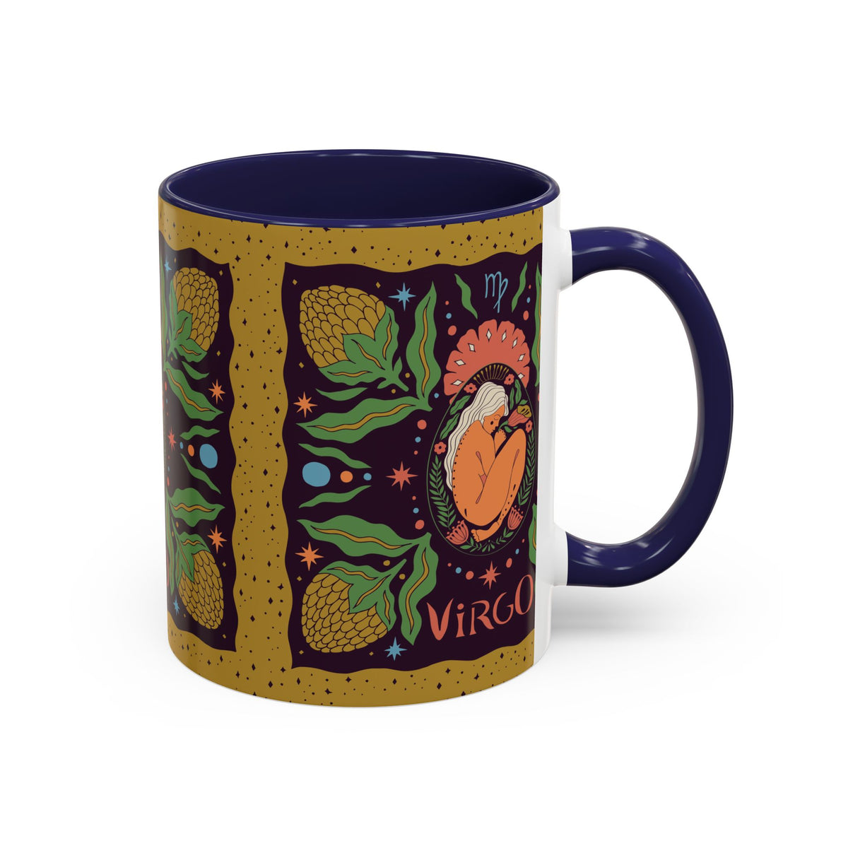 Virgo Zodiac Custom Coffee Mug, Colorful Ceramic 11oz and 15oz Design - Ira World Art LLC