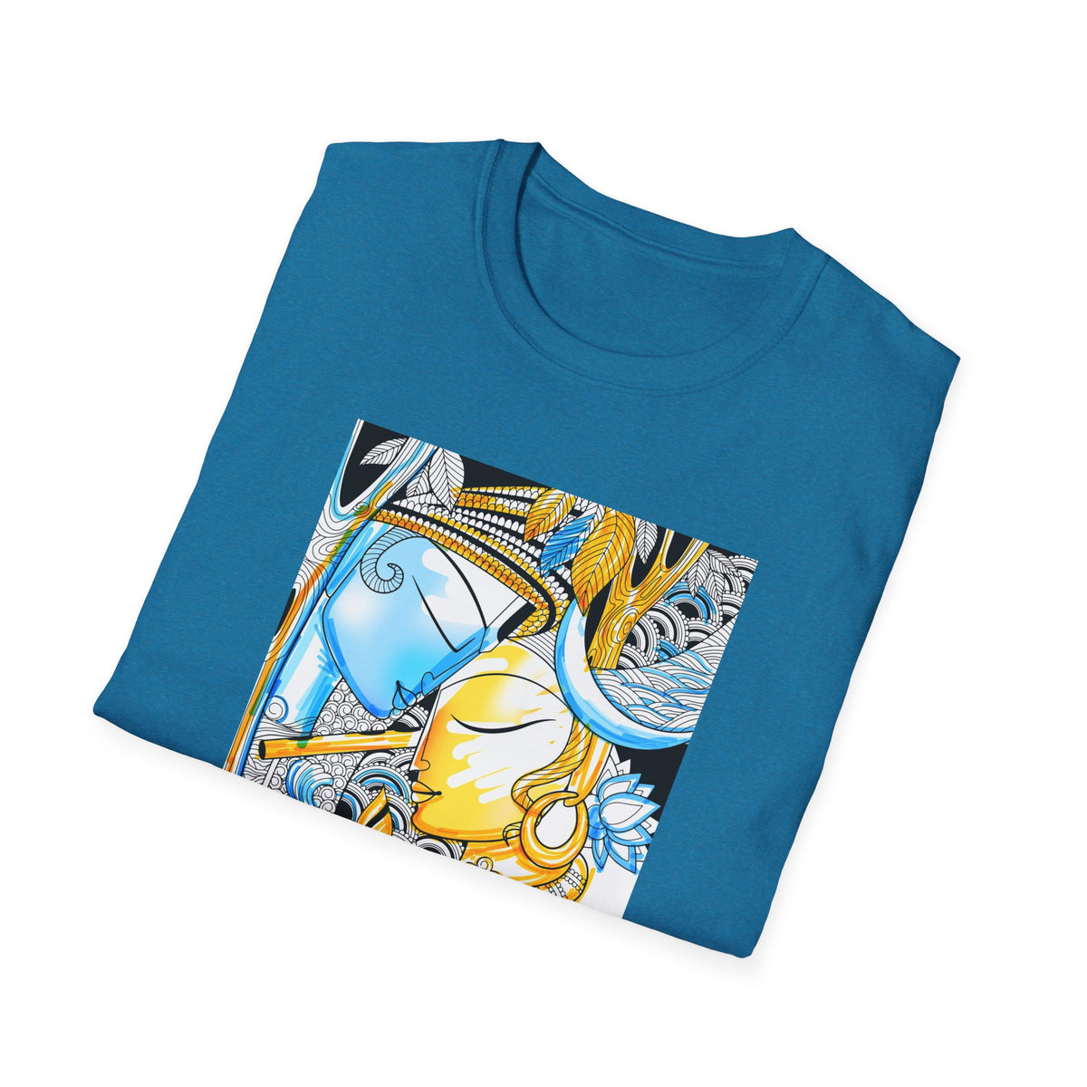 Radha Krishna Unisex T-Shirt, Spiritual Tee, Hindu Deity Shirt, Religious Gift, Meditation Top - Ira World Art LLC