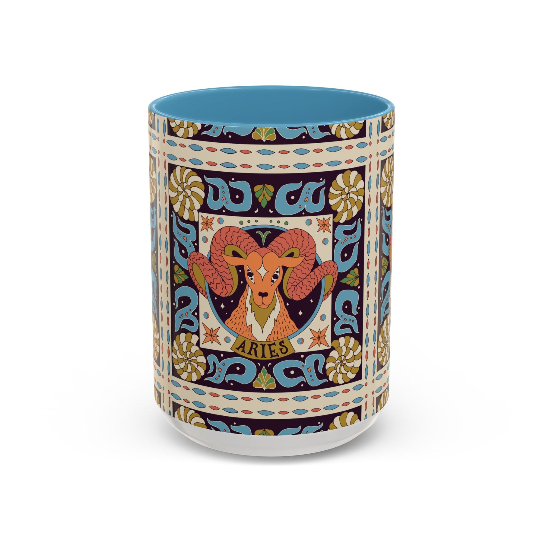 Colorful Capricorn Coffee Mug, Custom Ceramic 11oz & 15oz Zodiac Design - Ira World Art LLC