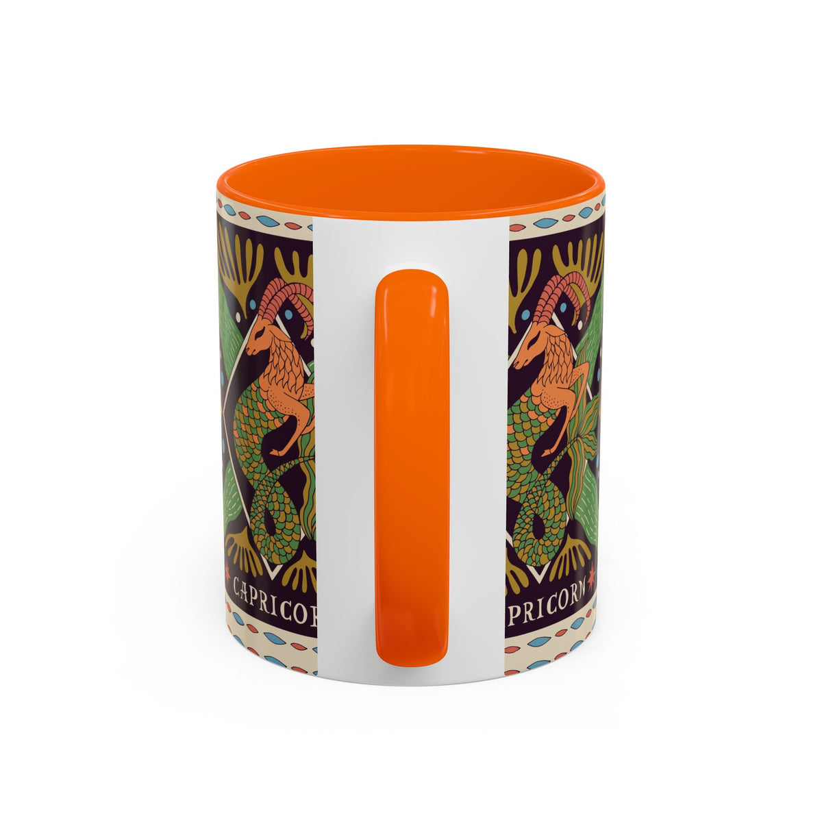 Colorful Capricorn Mug, Custom Ceramic Coffee Cup 11oz & 15oz Zodiac Design - Ira World Art LLC