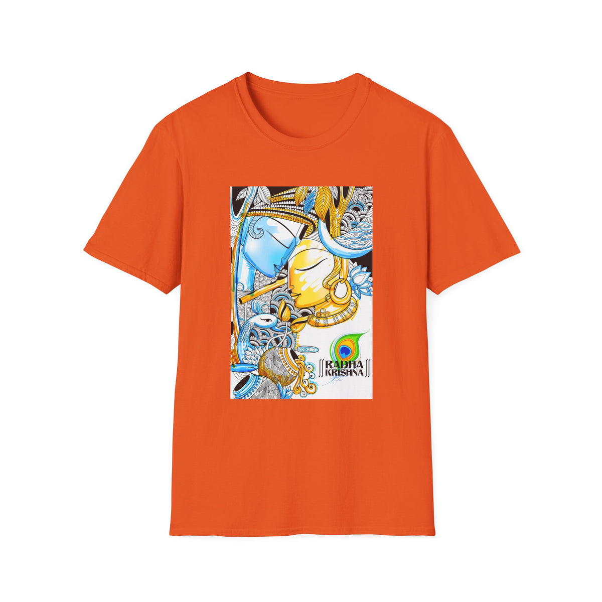 Radha Krishna Unisex T-Shirt, Spiritual Tee, Hindu Deity Shirt, Religious Gift, Meditation Top - Ira World Art LLC