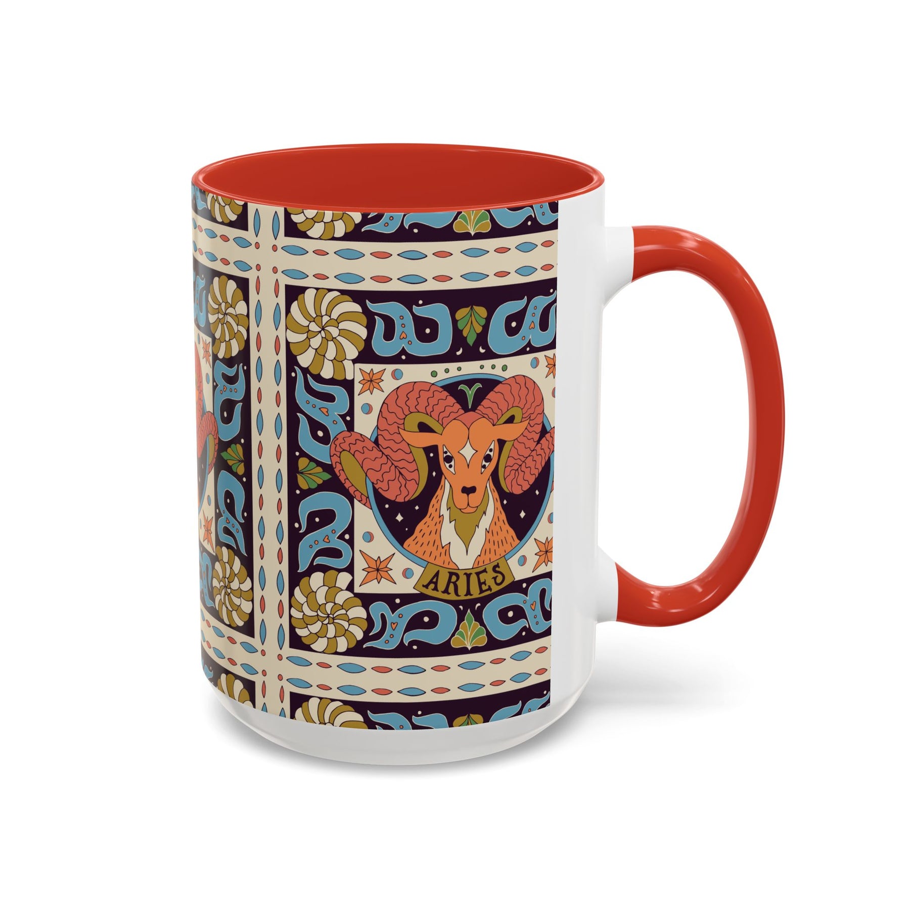 Colorful Capricorn Coffee Mug, Custom Ceramic 11oz & 15oz Zodiac Design - Ira World Art LLC