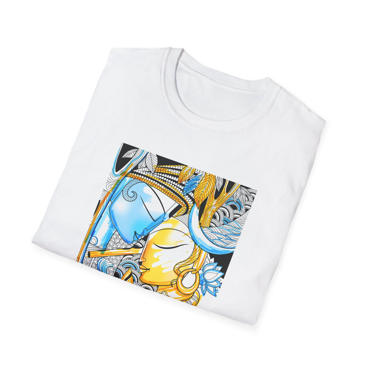 Radha Krishna Unisex T-Shirt, Spiritual Tee, Hindu Deity Shirt, Religious Gift, Meditation Top - Ira World Art LLC