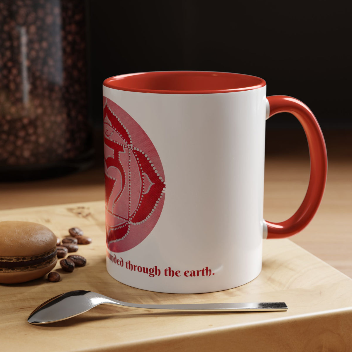 Root Chakra Mug for Meditation – 11oz Yoga Cup with Bold Design - Ira World Art LLC