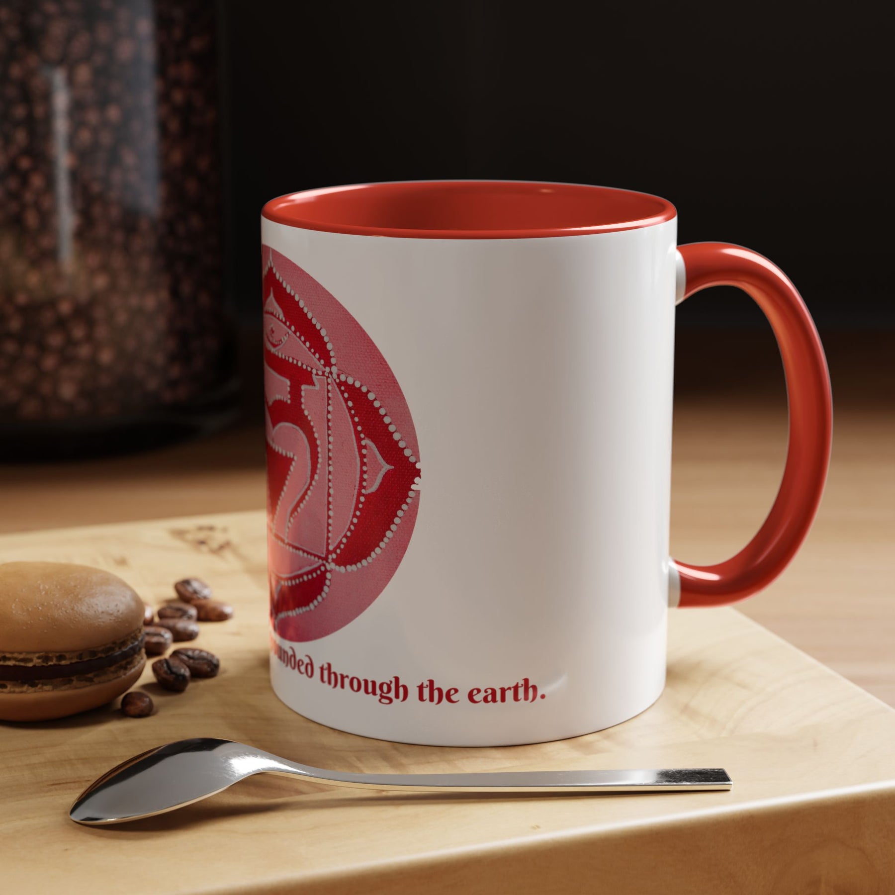 Root Chakra Mug for Meditation – 11oz Yoga Cup with Bold Design - Ira World Art LLC