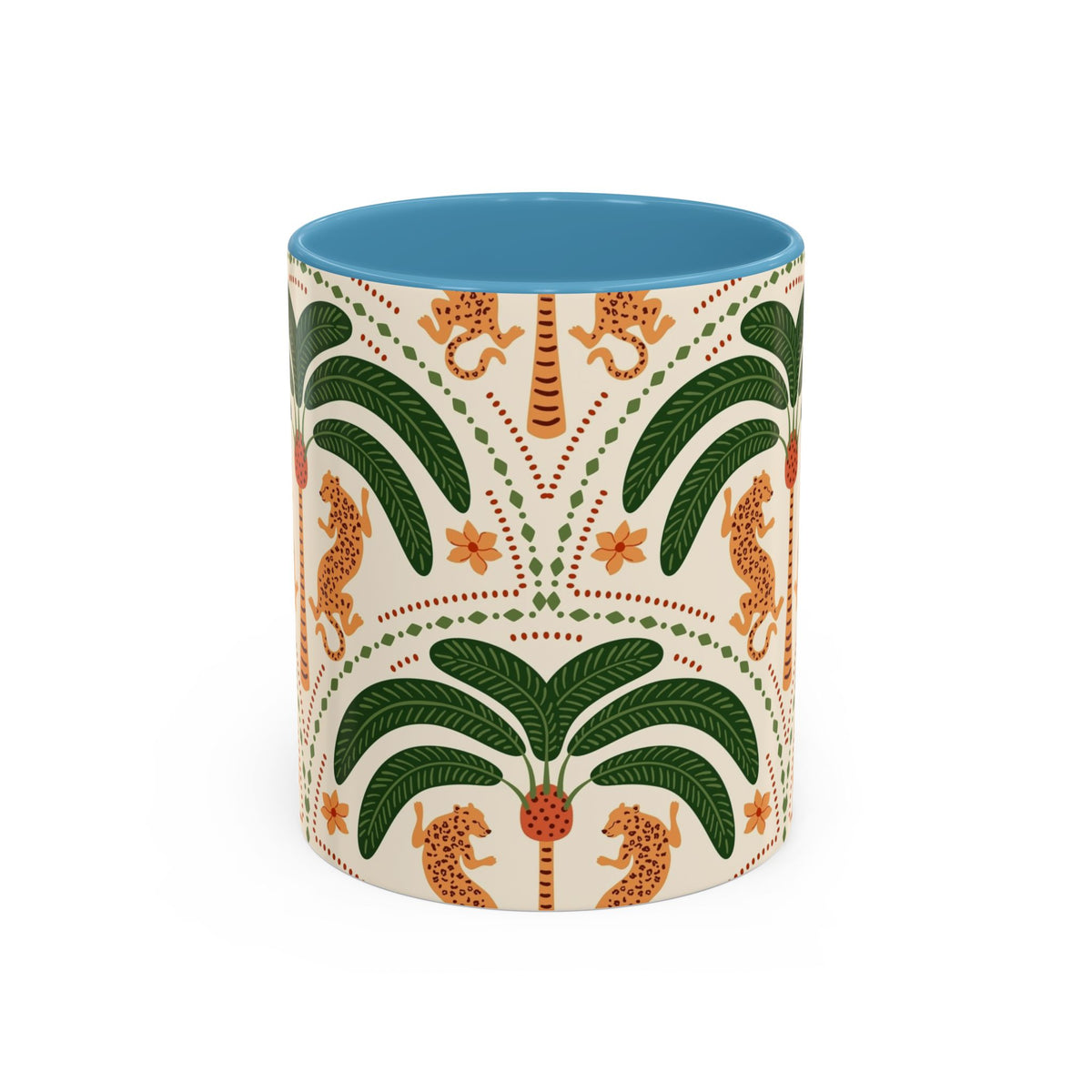 Tropical Ceramic Coffee Mug with Colorful Floral Design, 11oz & 15oz - Ira World Art LLC