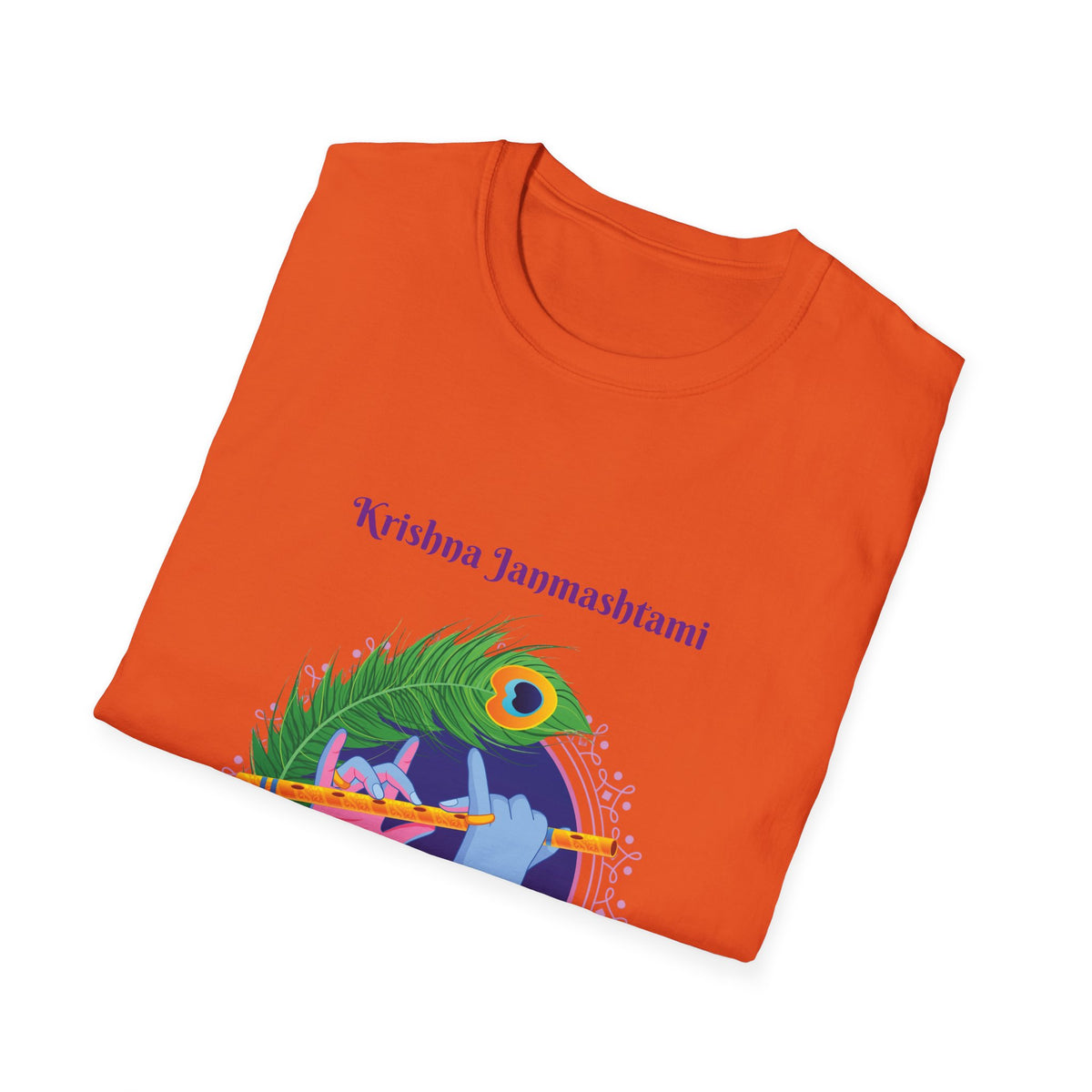 Krishna Janmashtami Unisex Softstyle T-Shirt, Festival Shirt, Spiritual Apparel, Gifts for Friends, Cultural Celebrations, Hindu Festivities - Ira World Art LLC