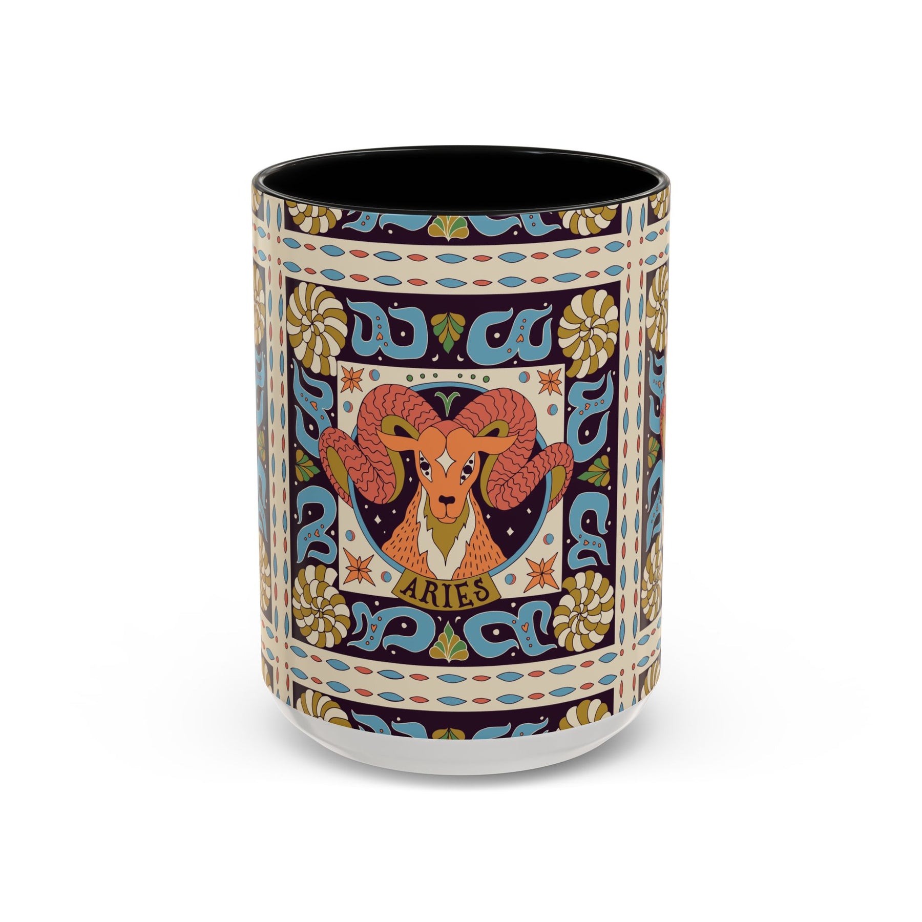 Colorful Capricorn Coffee Mug, Custom Ceramic 11oz & 15oz Zodiac Design - Ira World Art LLC