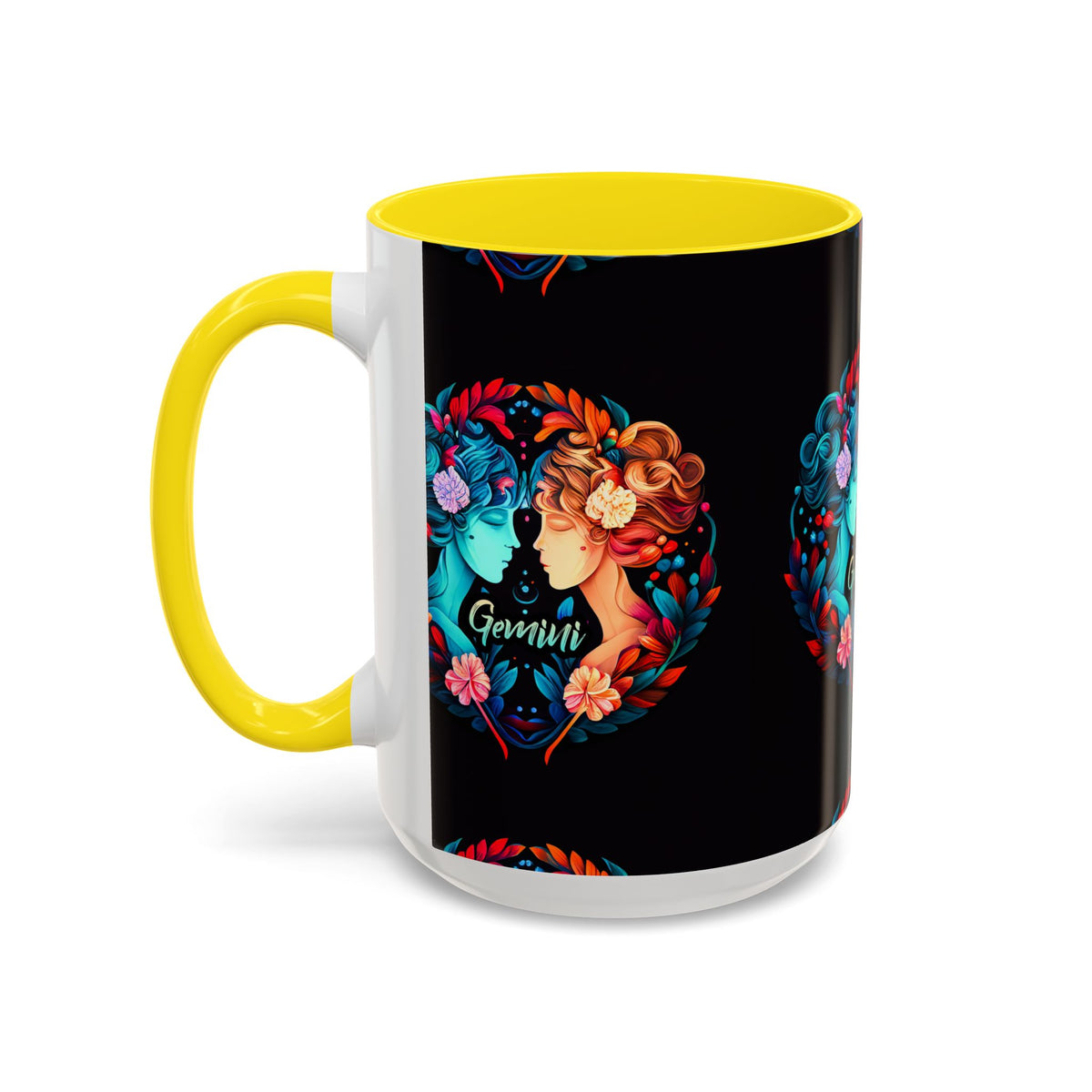 Gemini Zodiac Coffee Mug, Custom Ceramic 11oz & 15oz Colorful Design - Ira World Art LLC