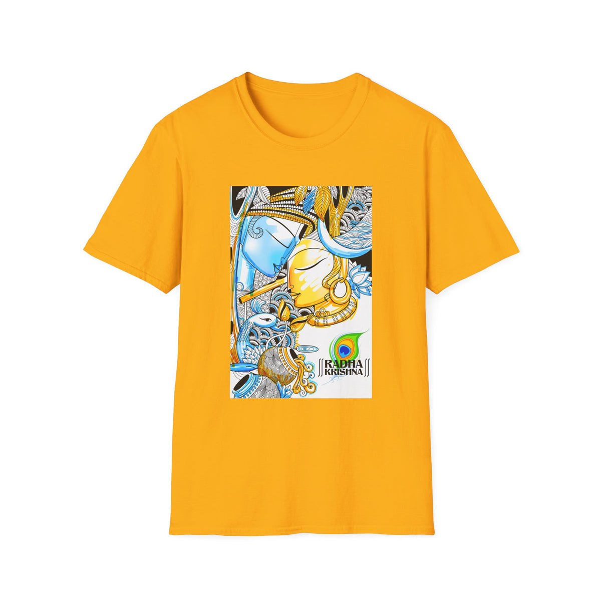 Radha Krishna Unisex T-Shirt, Spiritual Tee, Hindu Deity Shirt, Religious Gift, Meditation Top - Ira World Art LLC