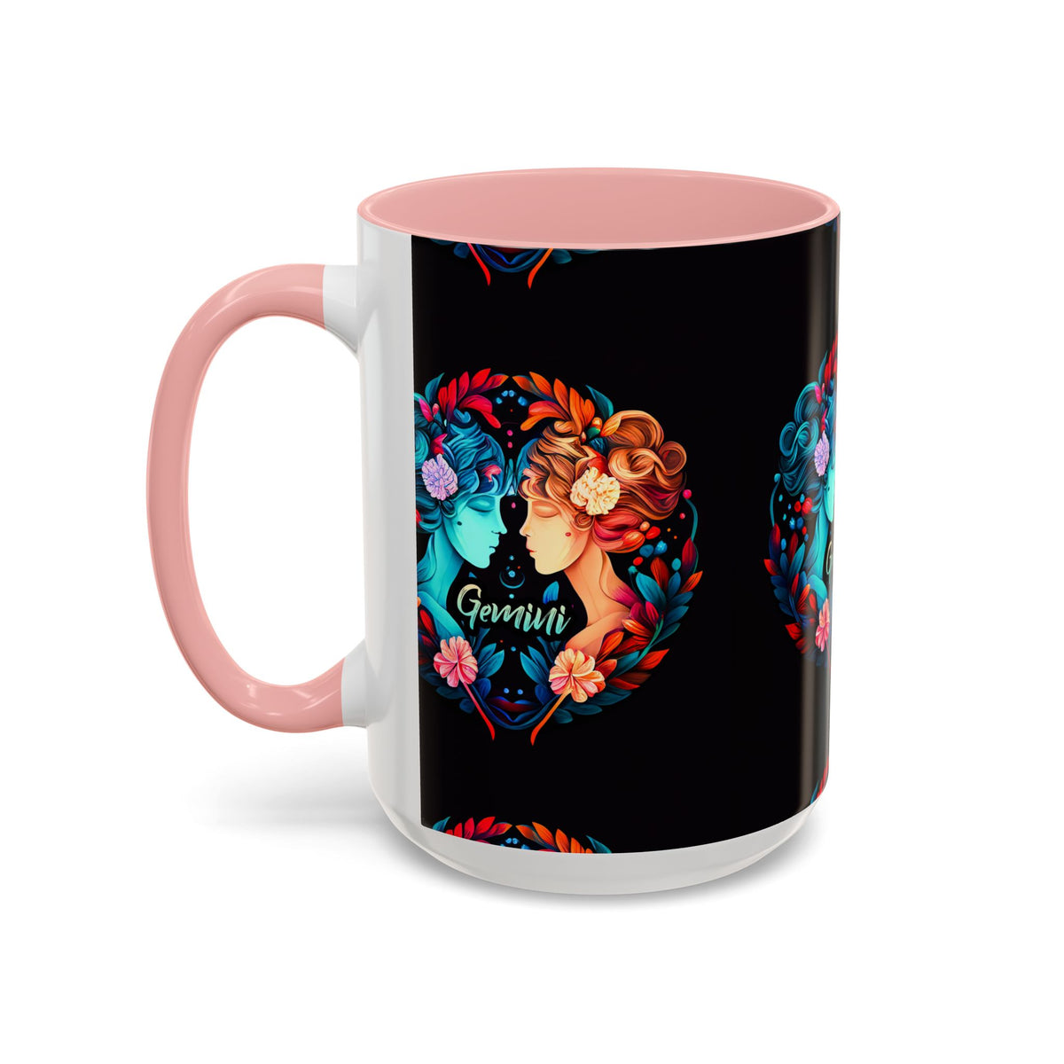 Gemini Zodiac Coffee Mug, Custom Ceramic 11oz & 15oz Colorful Design - Ira World Art LLC