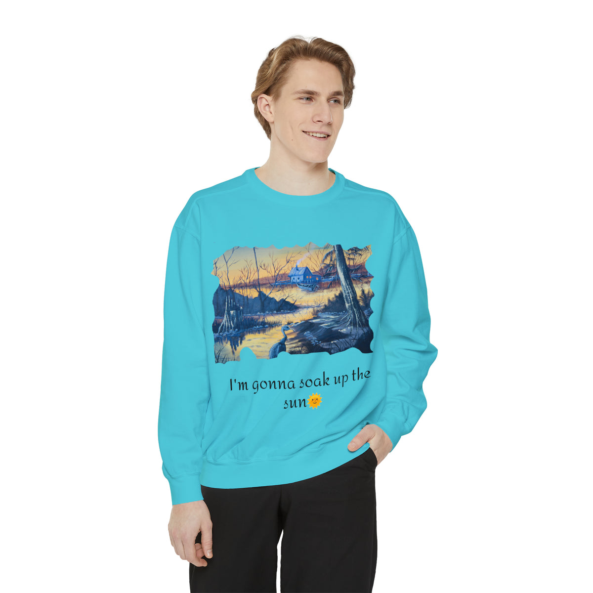 Unisex Garment-Dyed Sweatshirt - Ira World Art LLC