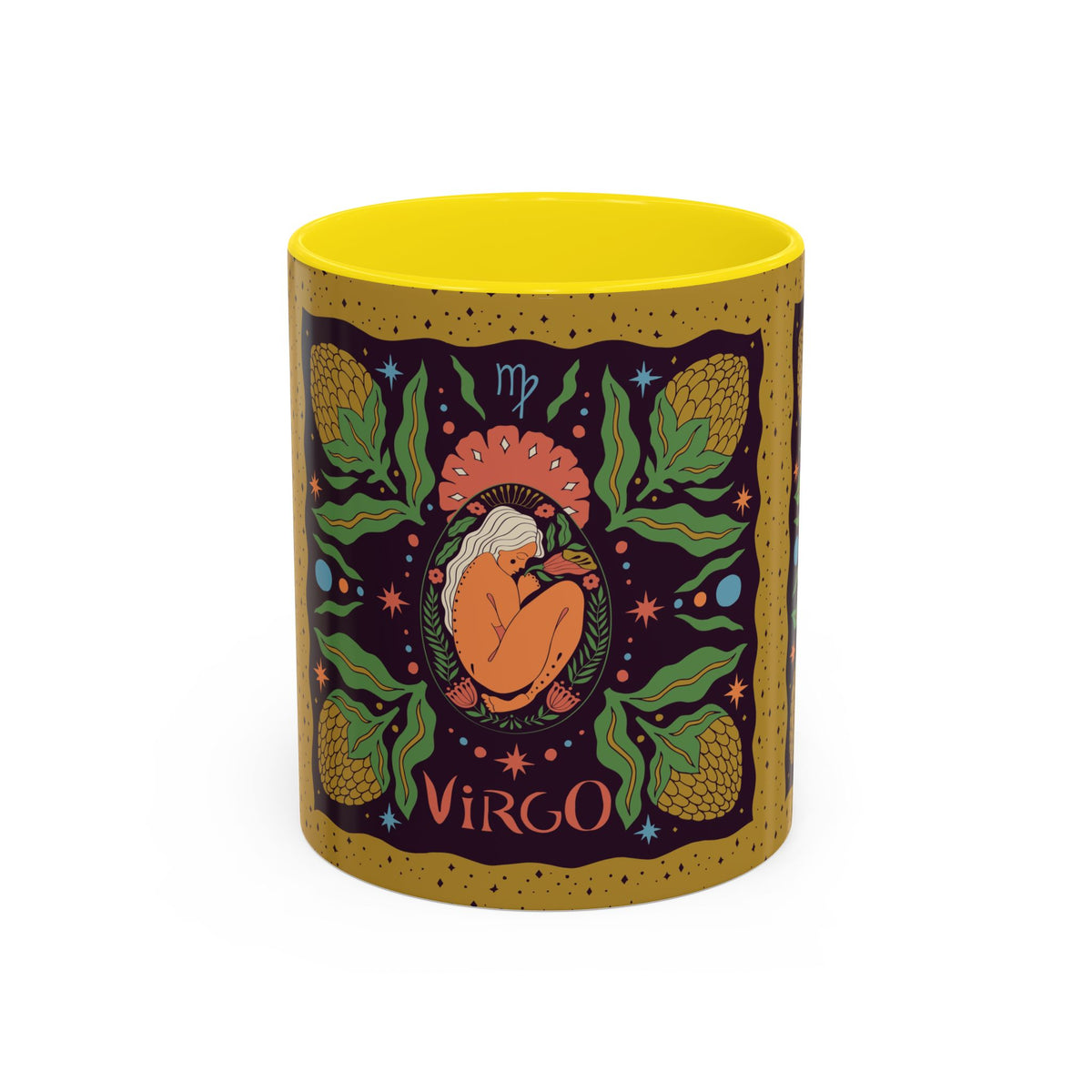 Virgo Zodiac Custom Coffee Mug, Colorful Ceramic 11oz and 15oz Design - Ira World Art LLC