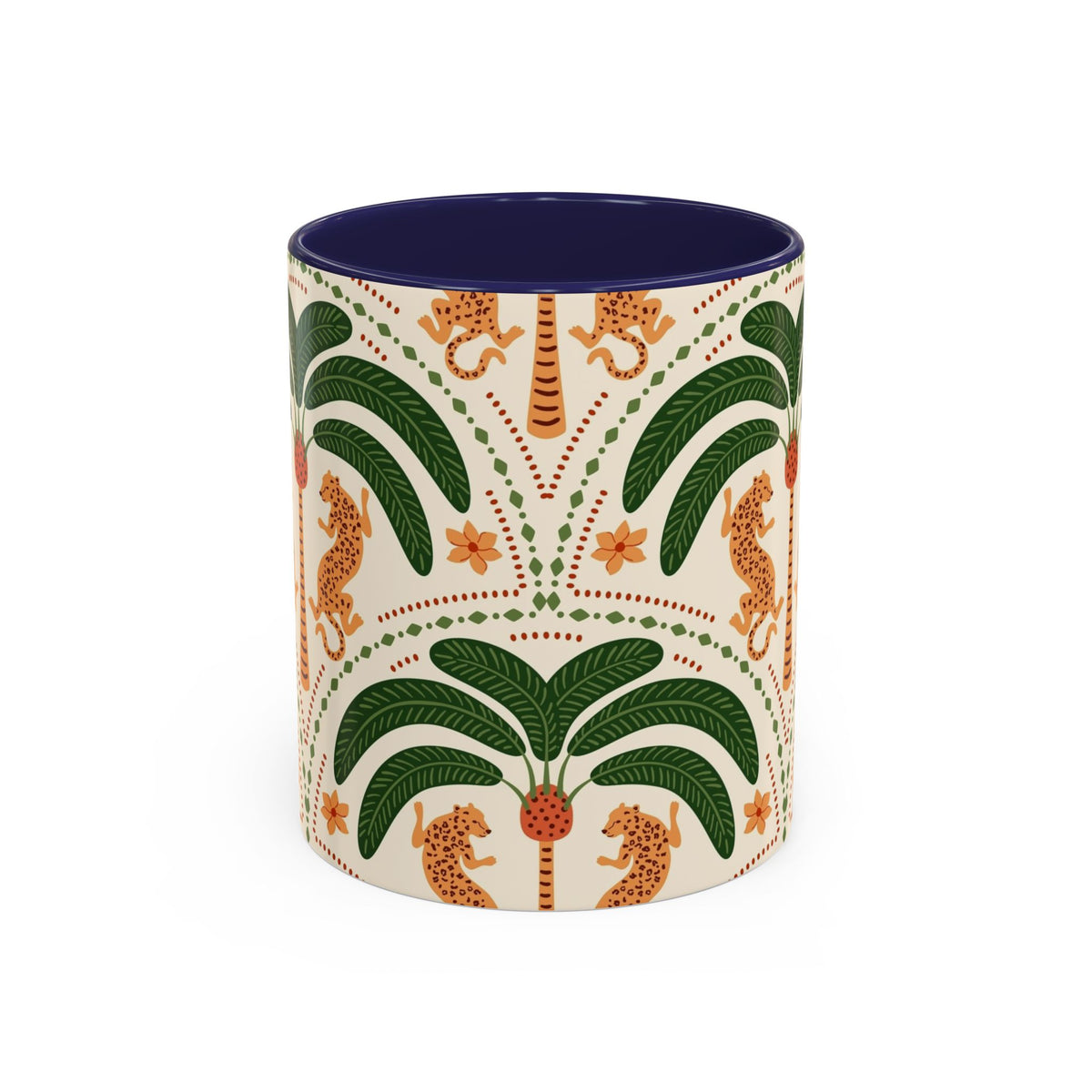 Tropical Ceramic Coffee Mug with Colorful Floral Design, 11oz & 15oz - Ira World Art LLC