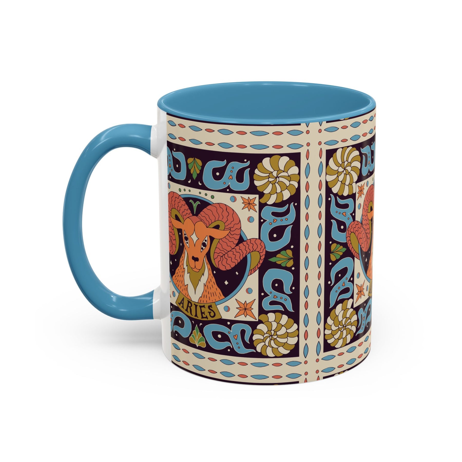 Colorful Capricorn Coffee Mug, Custom Ceramic 11oz & 15oz Zodiac Design - Ira World Art LLC