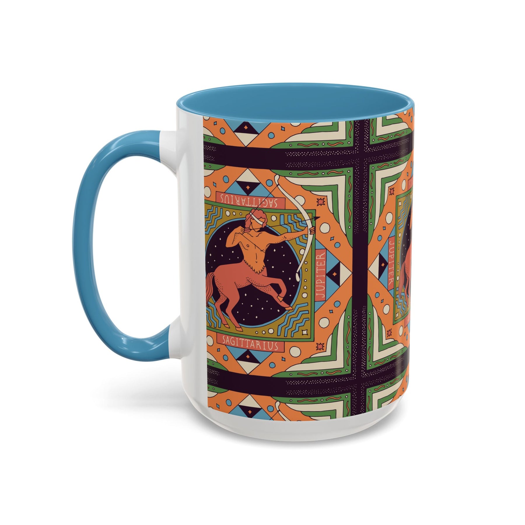 Sagittarius Custom Coffee Mug, Vibrant 11oz & 15oz Unique Printed Design - Ira World Art LLC