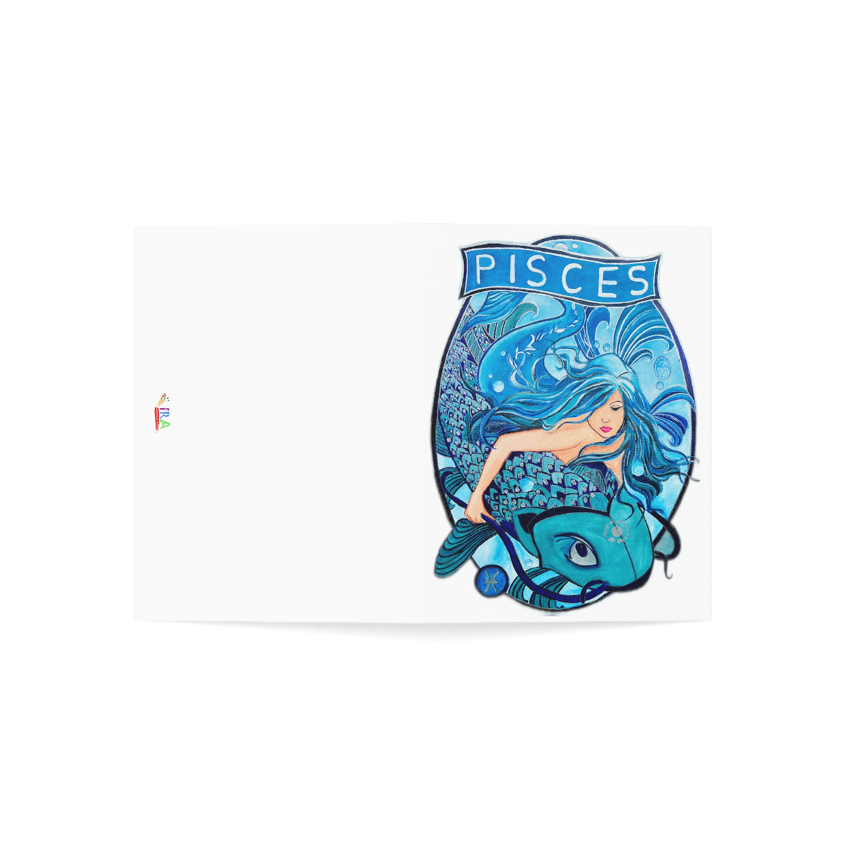 Celebrate the Pisces Spirit: Enchanting Greeting Card  (1, 10, 30, and 50pcs) - Ira World Art LLC
