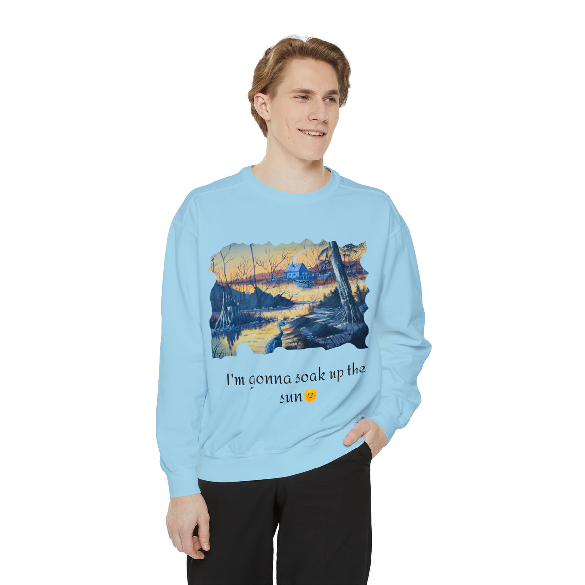 Unisex Garment-Dyed Sweatshirt - Ira World Art LLC