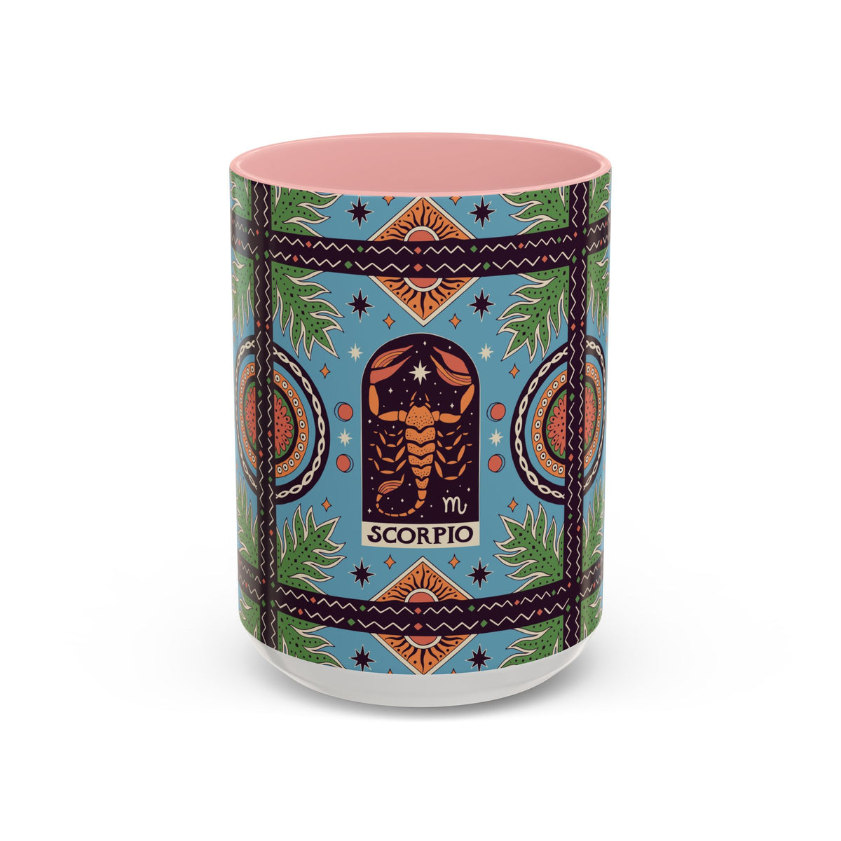 Colorful Scorpio Zodiac Ceramic Mug, Custom 11oz & 15oz Coffee Cup Design - Ira World Art LLC