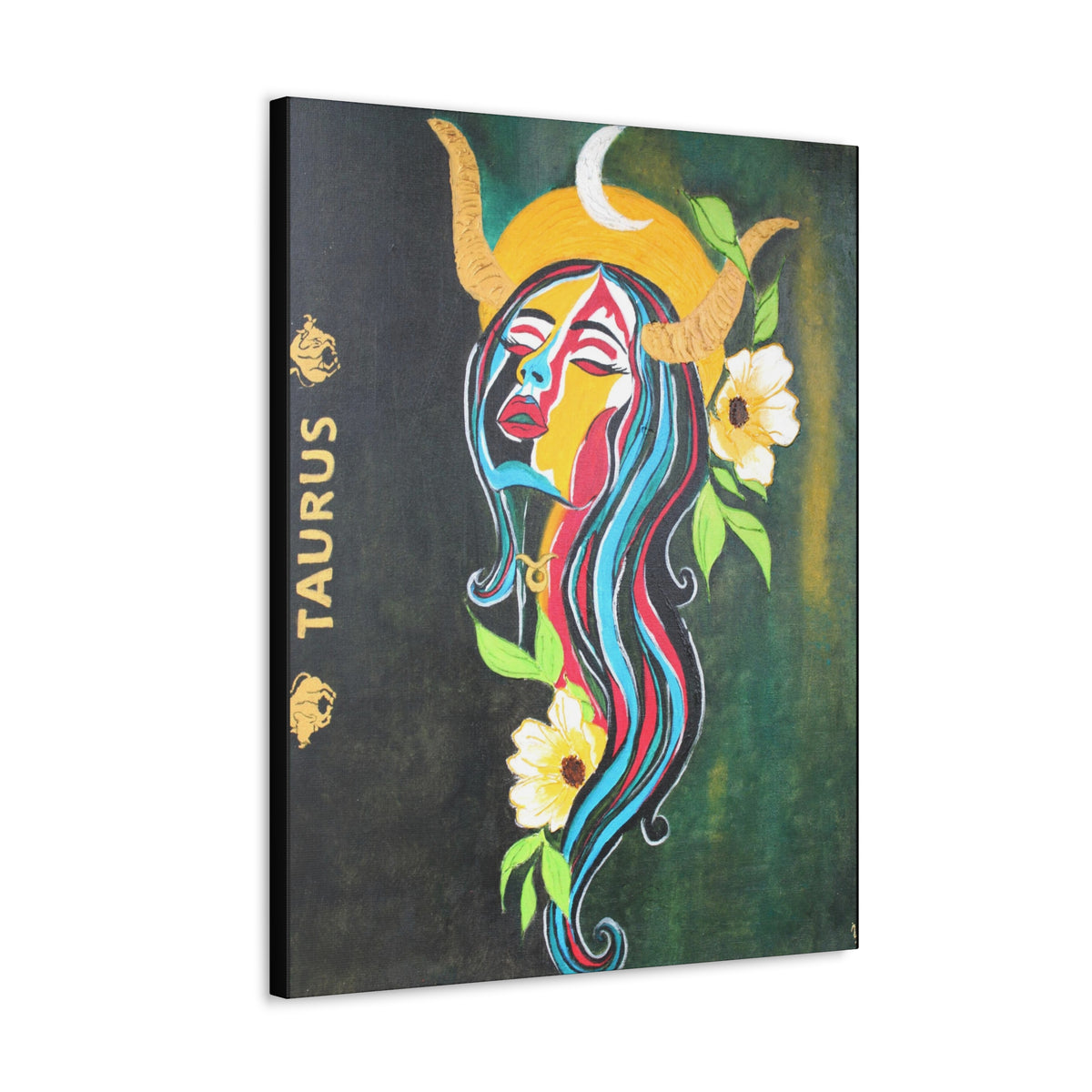 Celestial Taurus: Zodiac Constellation Gallery Wrap Painting | taurus gifts  |  Memory Gift - Ira World Art LLC