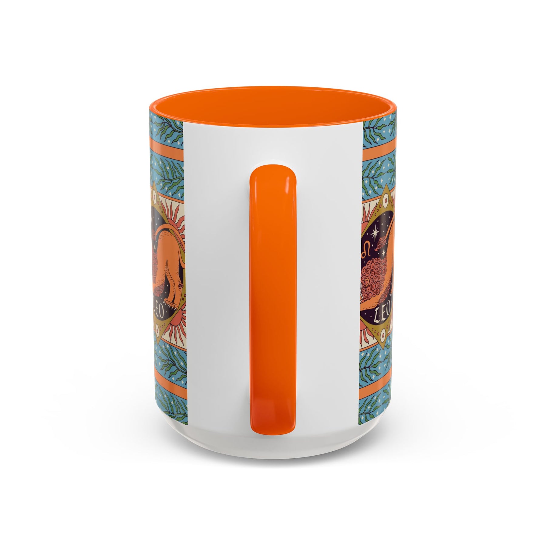 Vibrant Leo Zodiac Coffee Mug, Custom Ceramic 11oz & 15oz Colorful Design - Ira World Art LLC
