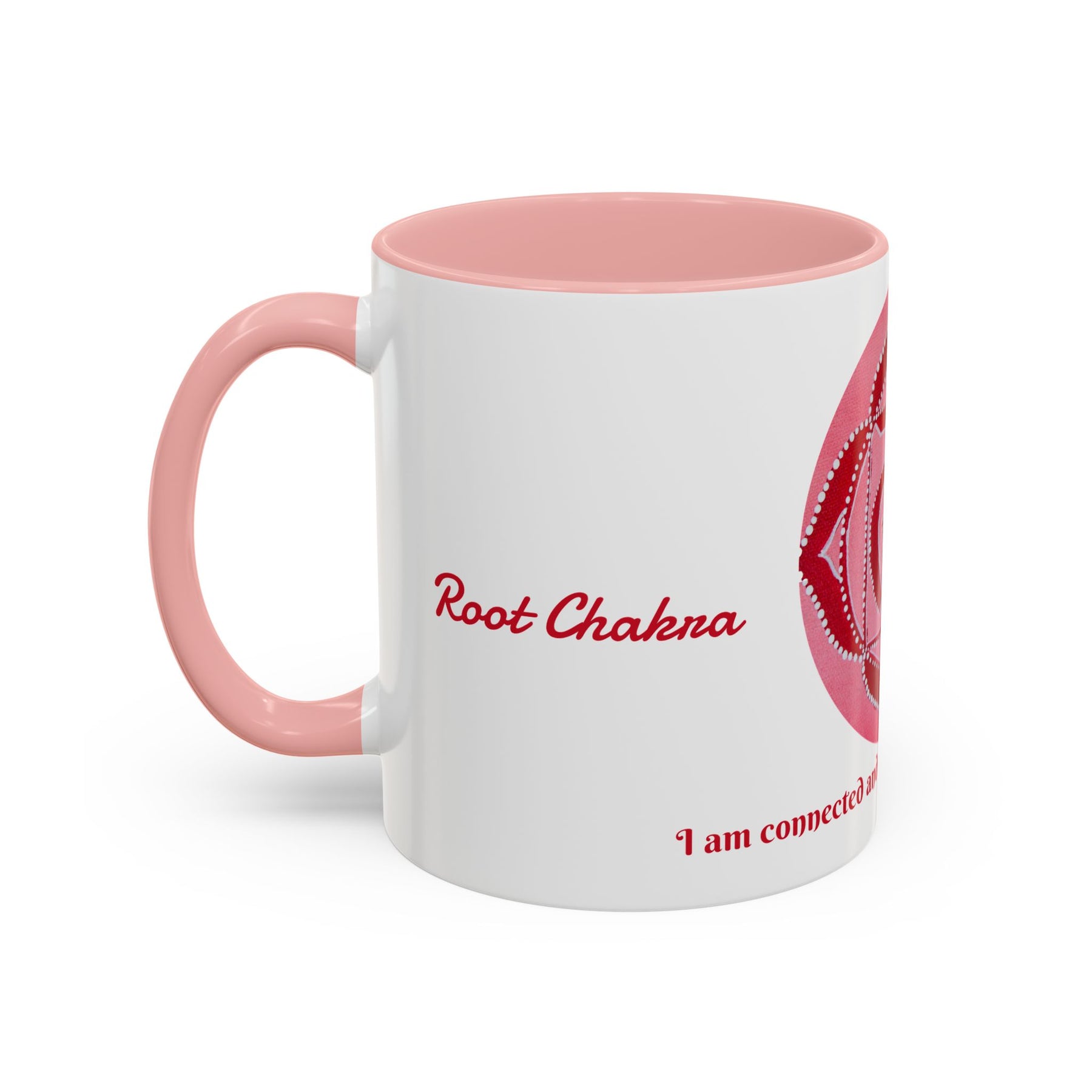 Root Chakra Mug for Meditation – 11oz Yoga Cup with Bold Design - Ira World Art LLC