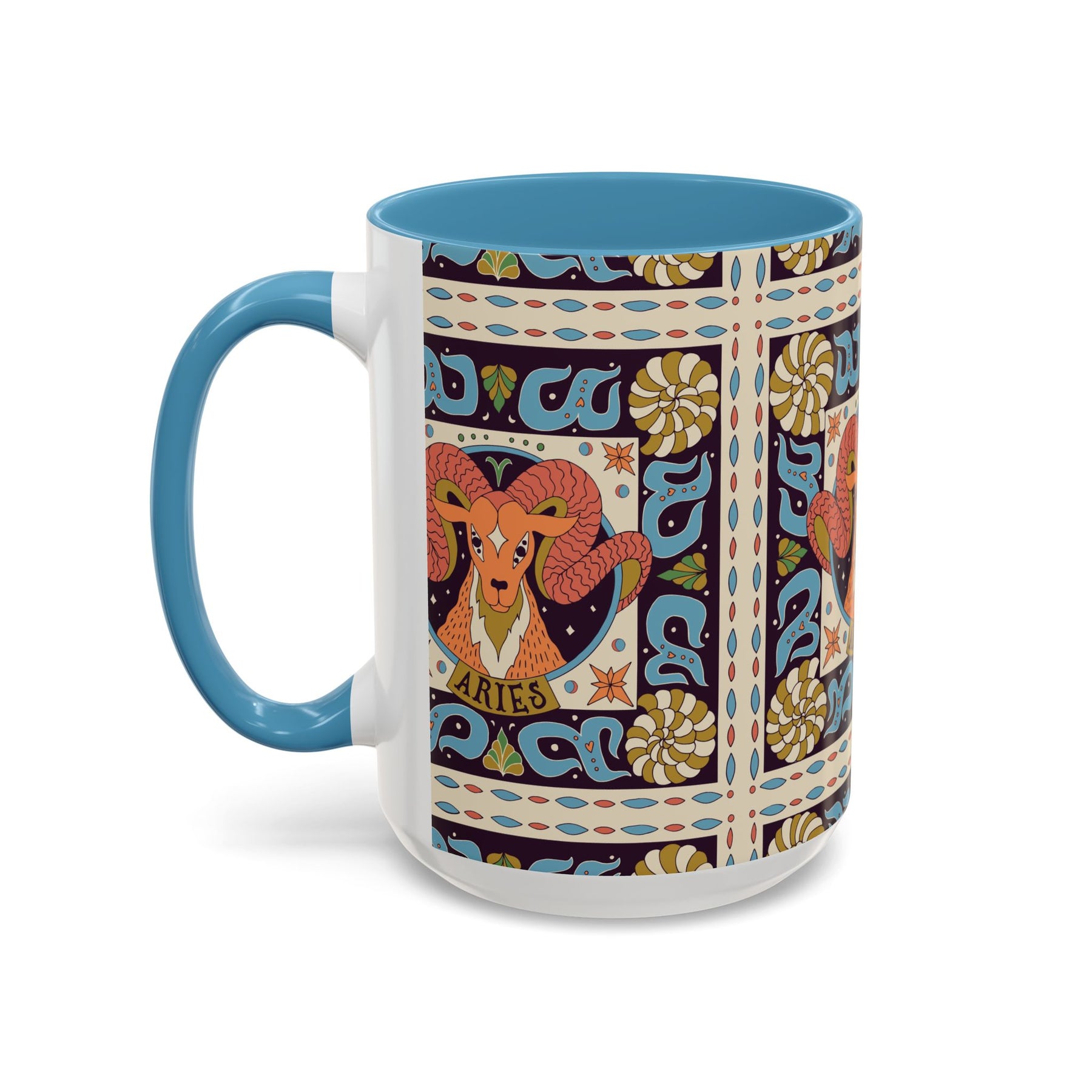 Colorful Capricorn Coffee Mug, Custom Ceramic 11oz & 15oz Zodiac Design - Ira World Art LLC