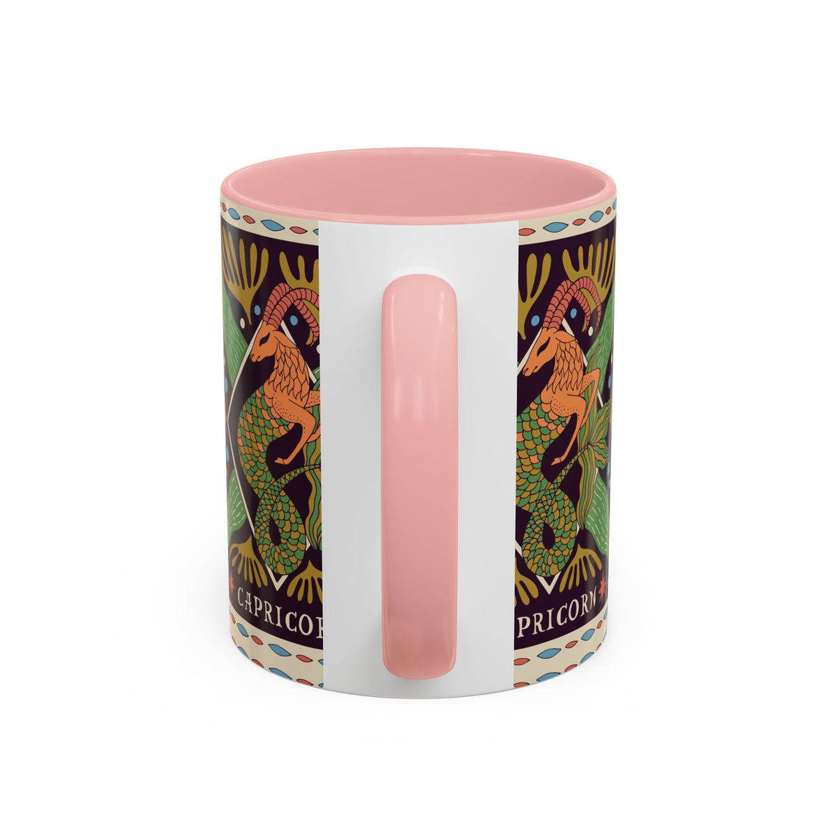 Colorful Capricorn Mug, Custom Ceramic Coffee Cup 11oz & 15oz Zodiac Design - Ira World Art LLC