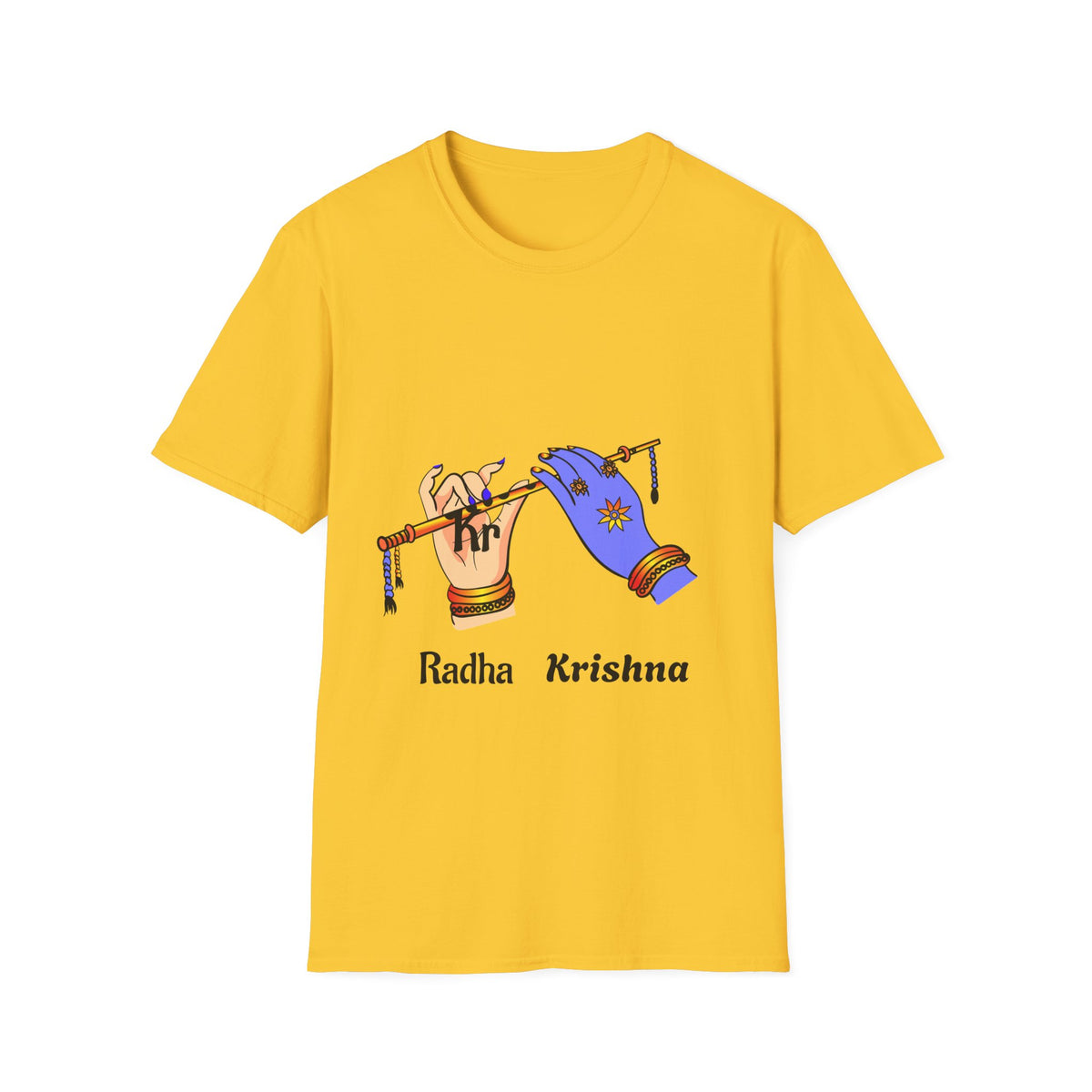 Spiritual Unisex T-Shirt, Comfortable Cotton Tee with 'Radhe Radhe' Design, Perfect for Festivals, Gifts for Friends, Everyday Wear - Ira World Art LLC