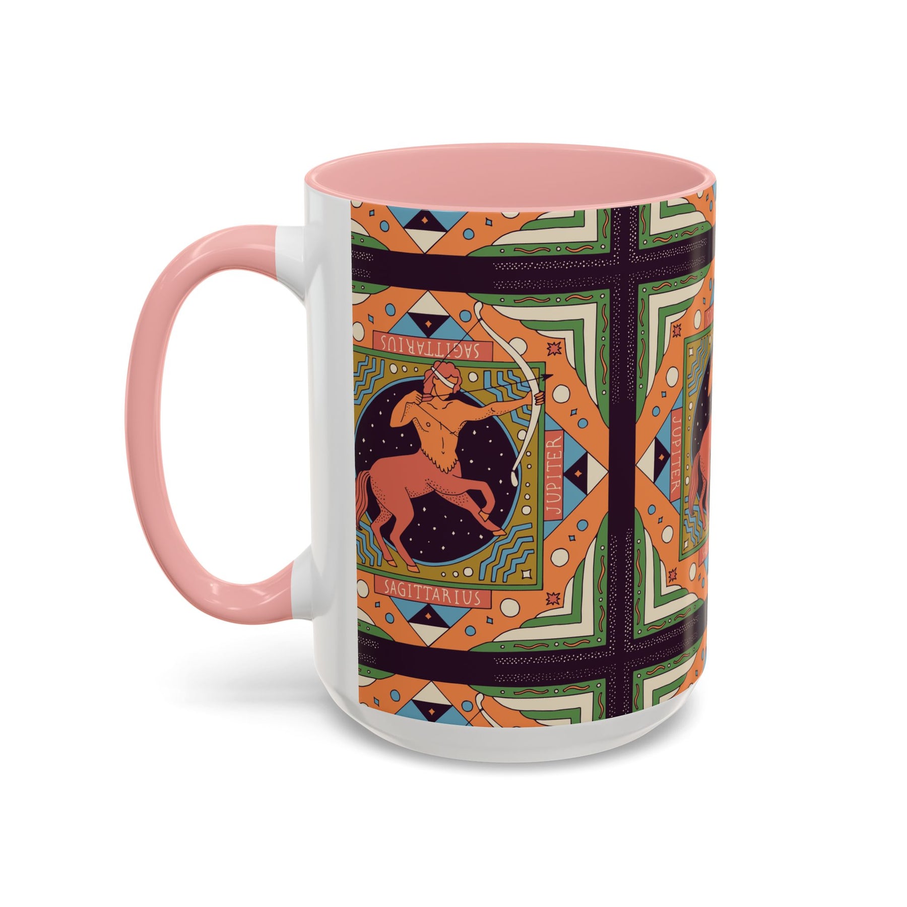 Sagittarius Custom Coffee Mug, Vibrant 11oz & 15oz Unique Printed Design - Ira World Art LLC