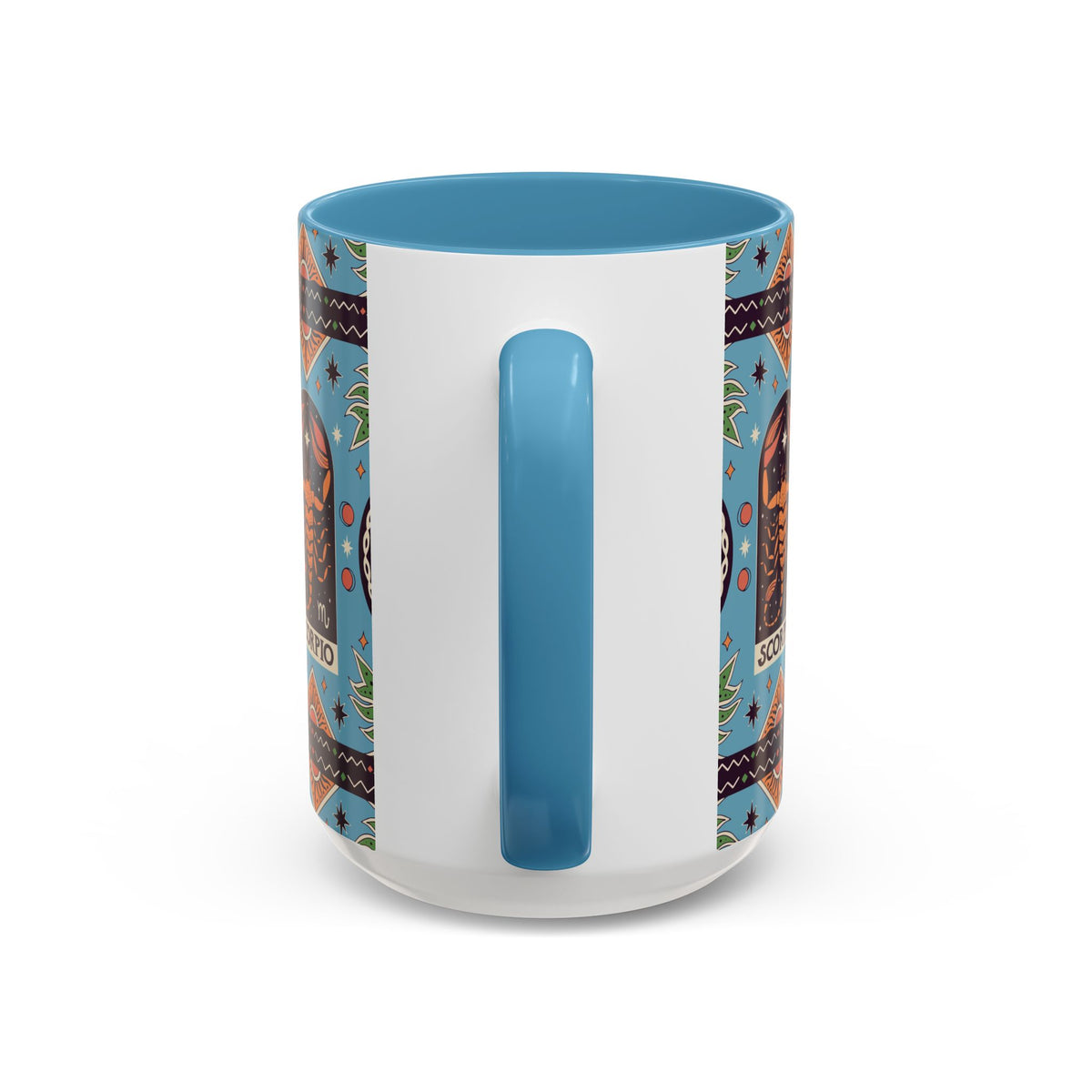 Colorful Scorpio Zodiac Ceramic Mug, Custom 11oz & 15oz Coffee Cup Design - Ira World Art LLC