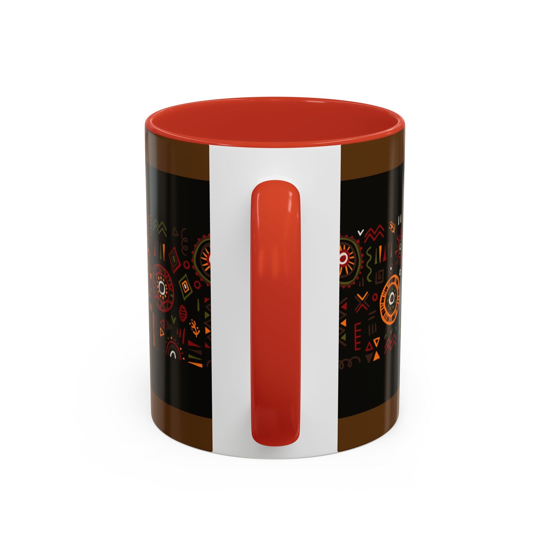 Tribal Ceramic Coffee Mug, Afrocentric Colorful Design, Custom 11oz & 15oz - Ira World Art LLC
