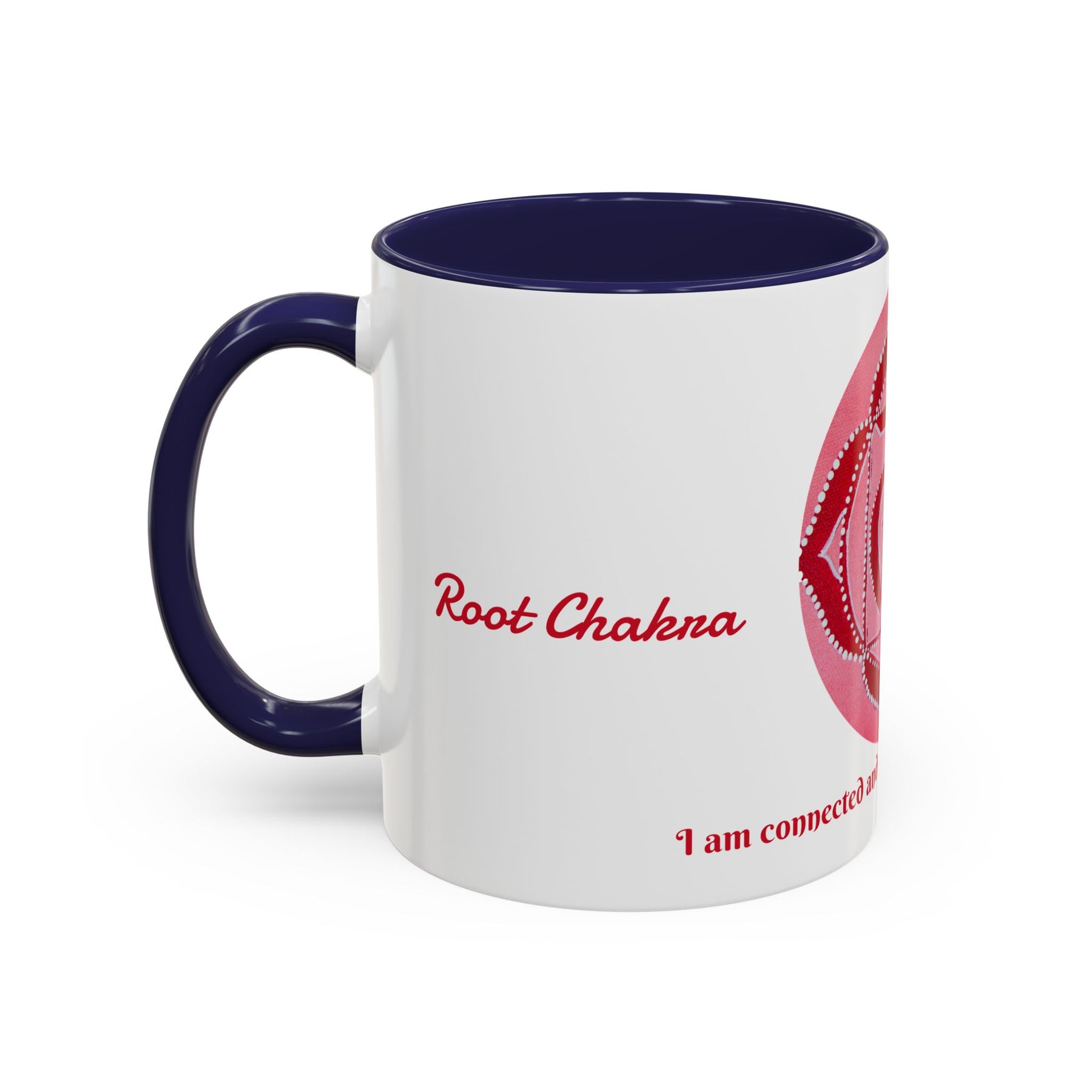 Root Chakra Mug for Meditation – 11oz Yoga Cup with Bold Design - Ira World Art LLC
