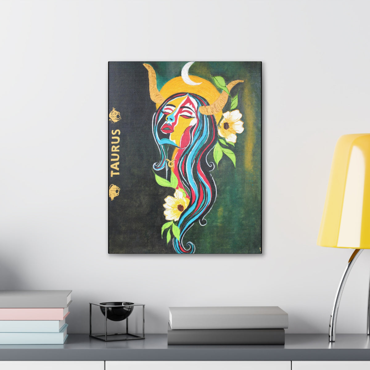 Celestial Taurus: Zodiac Constellation Gallery Wrap Painting | taurus gifts  |  Memory Gift - Ira World Art LLC