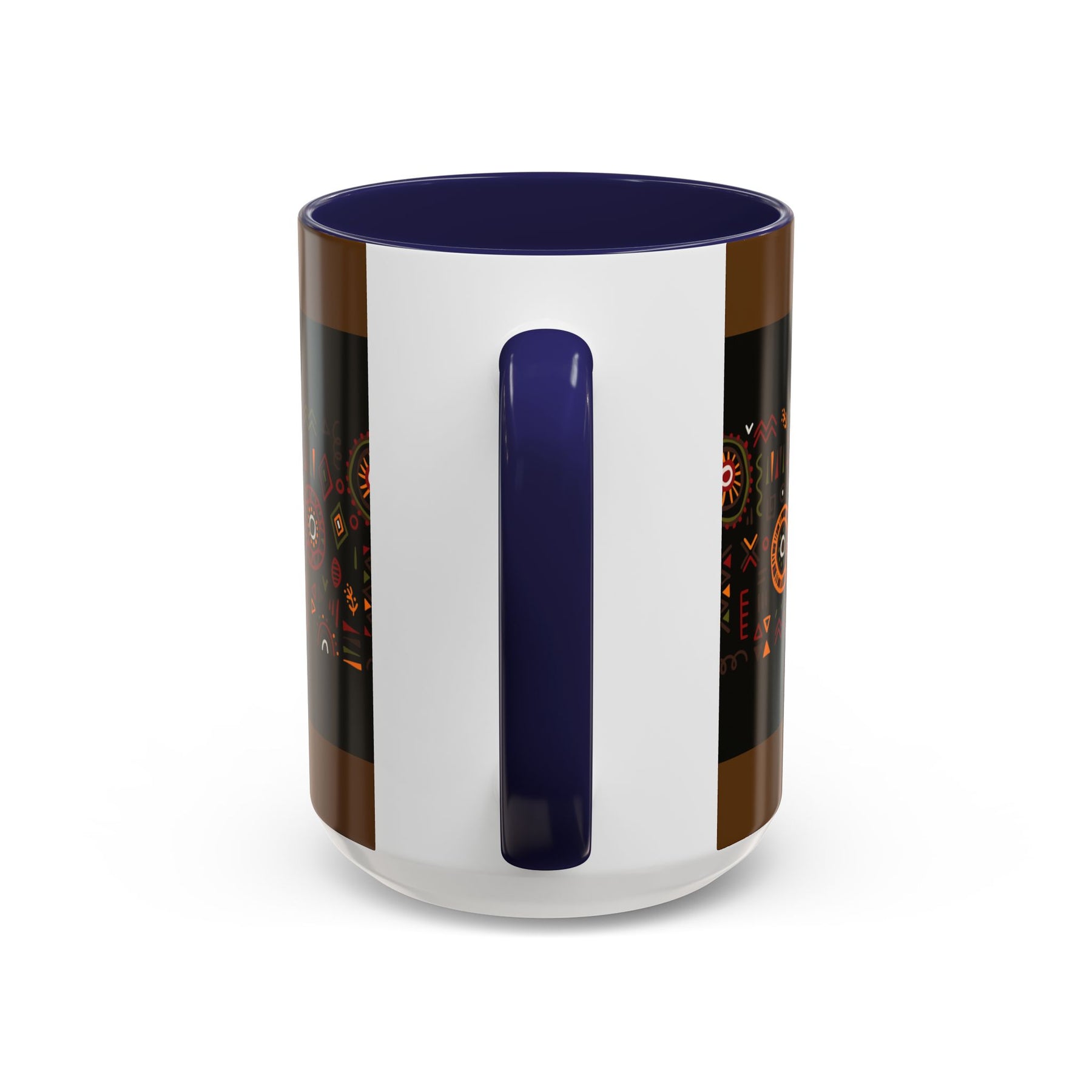 Tribal Ceramic Coffee Mug, Afrocentric Colorful Design, Custom 11oz & 15oz - Ira World Art LLC
