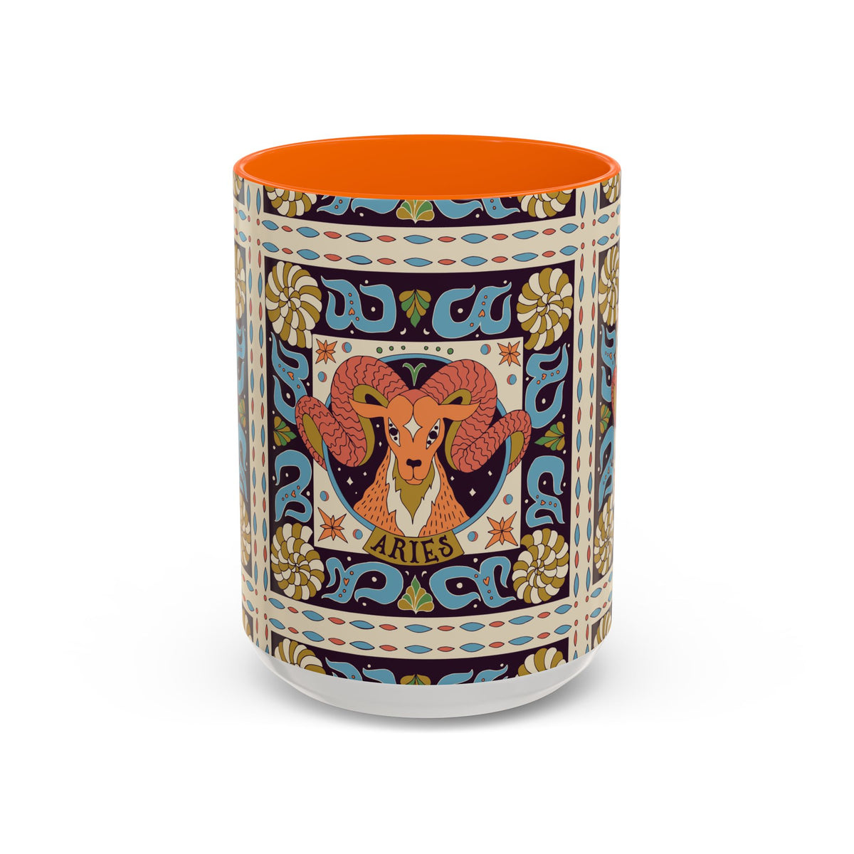Colorful Capricorn Coffee Mug, Custom Ceramic 11oz & 15oz Zodiac Design - Ira World Art LLC