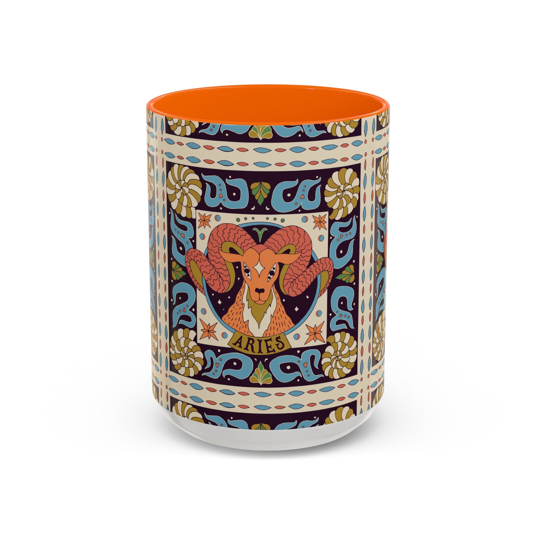 Colorful Capricorn Coffee Mug, Custom Ceramic 11oz & 15oz Zodiac Design - Ira World Art LLC