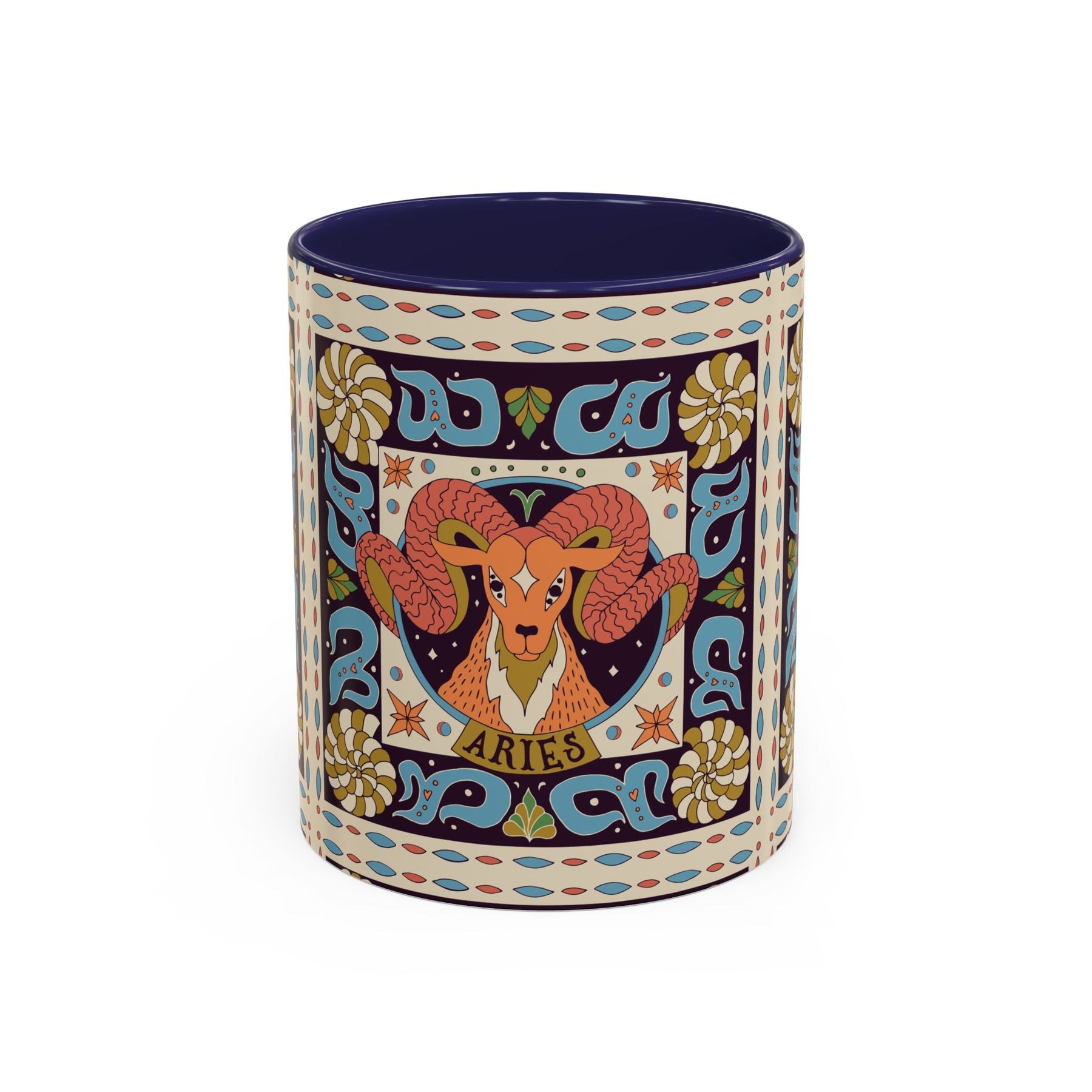 Colorful Capricorn Coffee Mug, Custom Ceramic 11oz & 15oz Zodiac Design - Ira World Art LLC