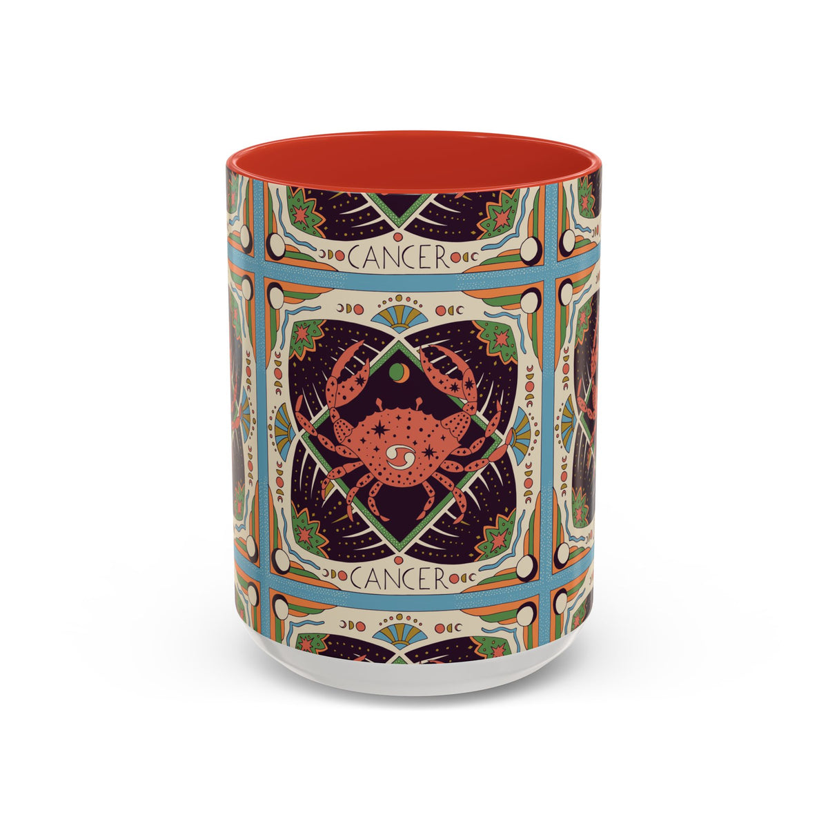 Colorful Capricorn Ceramic Mug, Custom 11oz & 15oz Zodiac Coffee Cup - Ira World Art LLC