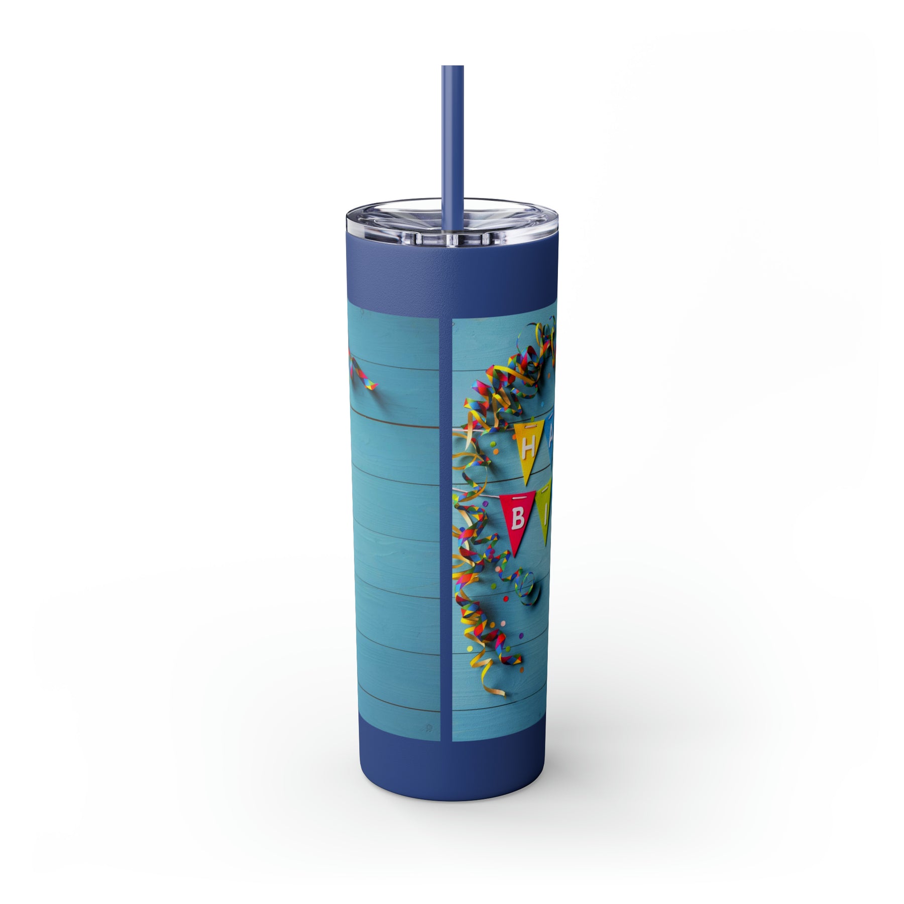 Stylish 20oz Birthday Skinny Tumbler with Straw – Celebrate in Sip-worthy Fashion! - Ira World Art LLC
