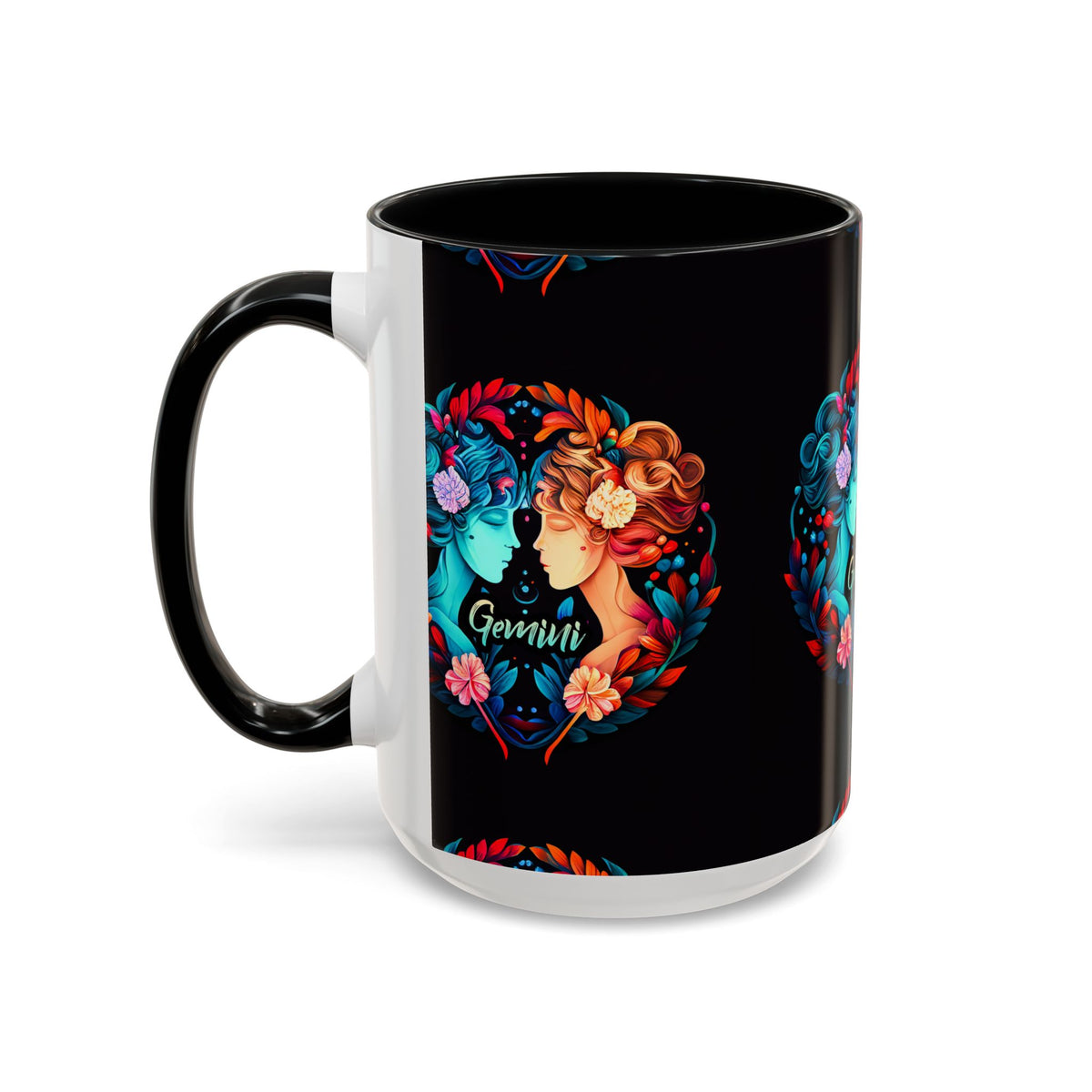 Gemini Zodiac Coffee Mug, Custom Ceramic 11oz & 15oz Colorful Design - Ira World Art LLC