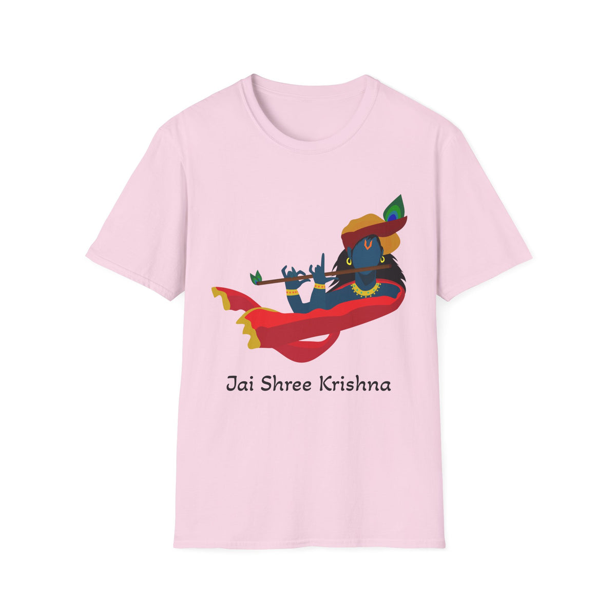 Krishna Tees Unisex T-Shirt - Indian Spiritual Clothing, Krishna Boho Shirt, Yoga Apparel, Unisex Graphic Tee, Hindu Krishna Top - Ira World Art LLC