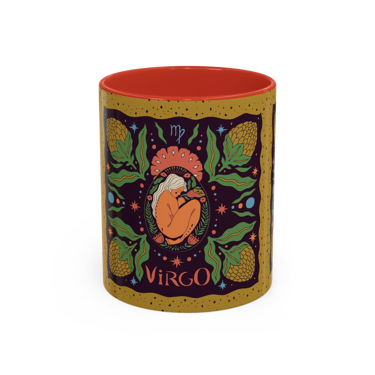 Virgo Zodiac Custom Coffee Mug, Colorful Ceramic 11oz and 15oz Design - Ira World Art LLC