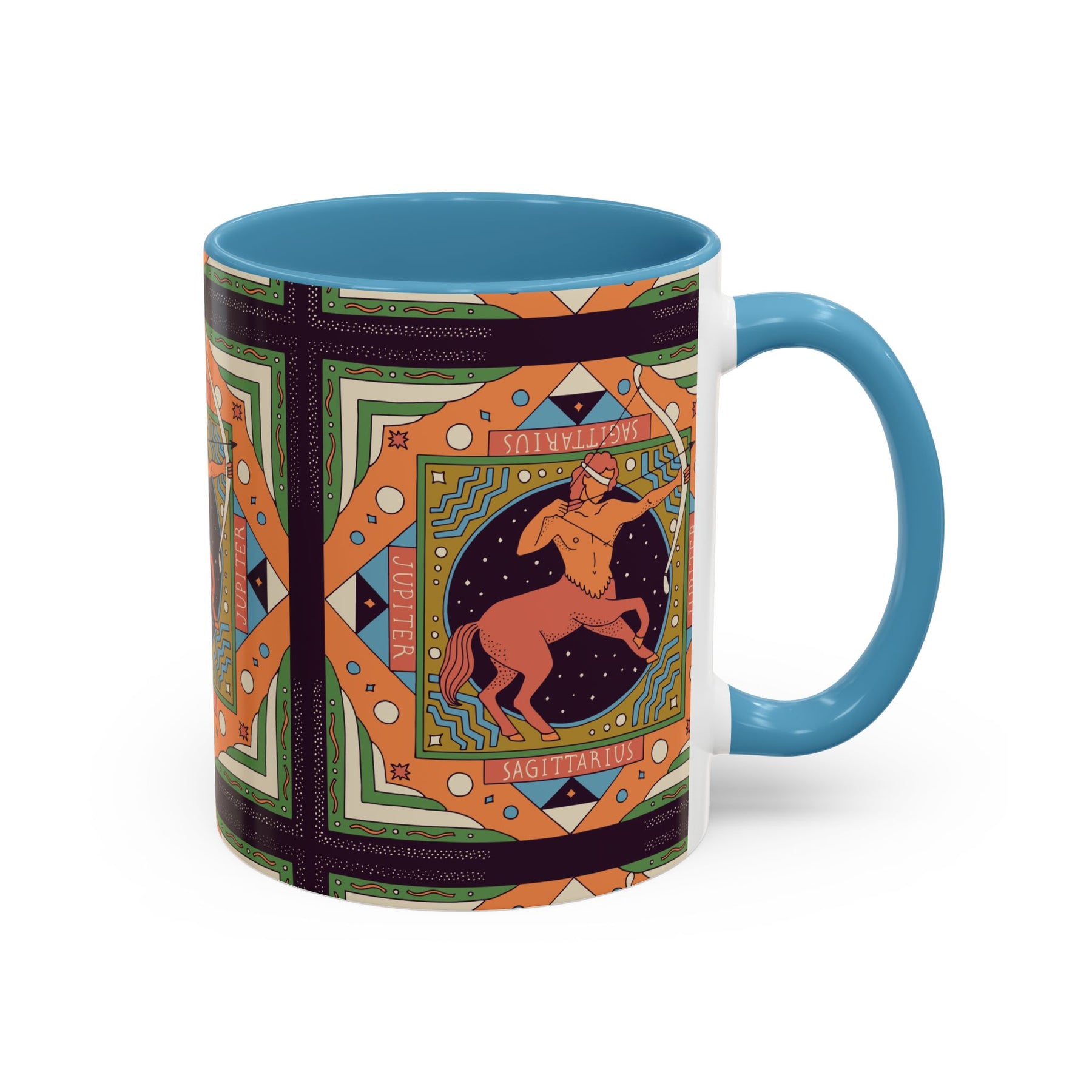 Sagittarius Custom Coffee Mug, Vibrant 11oz & 15oz Unique Printed Design - Ira World Art LLC
