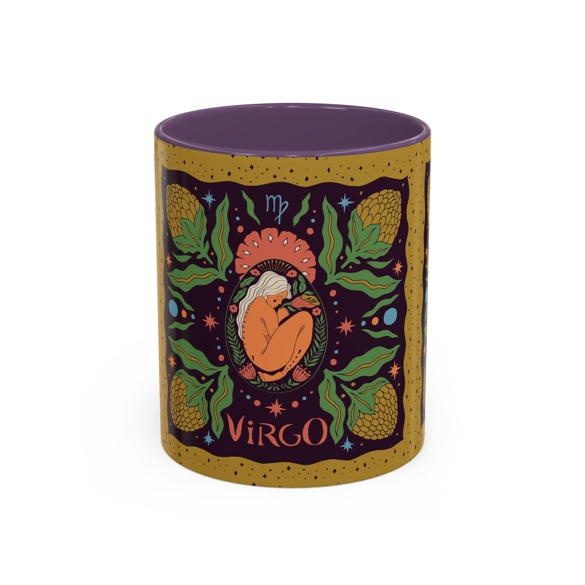 Virgo Zodiac Custom Coffee Mug, Colorful Ceramic 11oz and 15oz Design - Ira World Art LLC