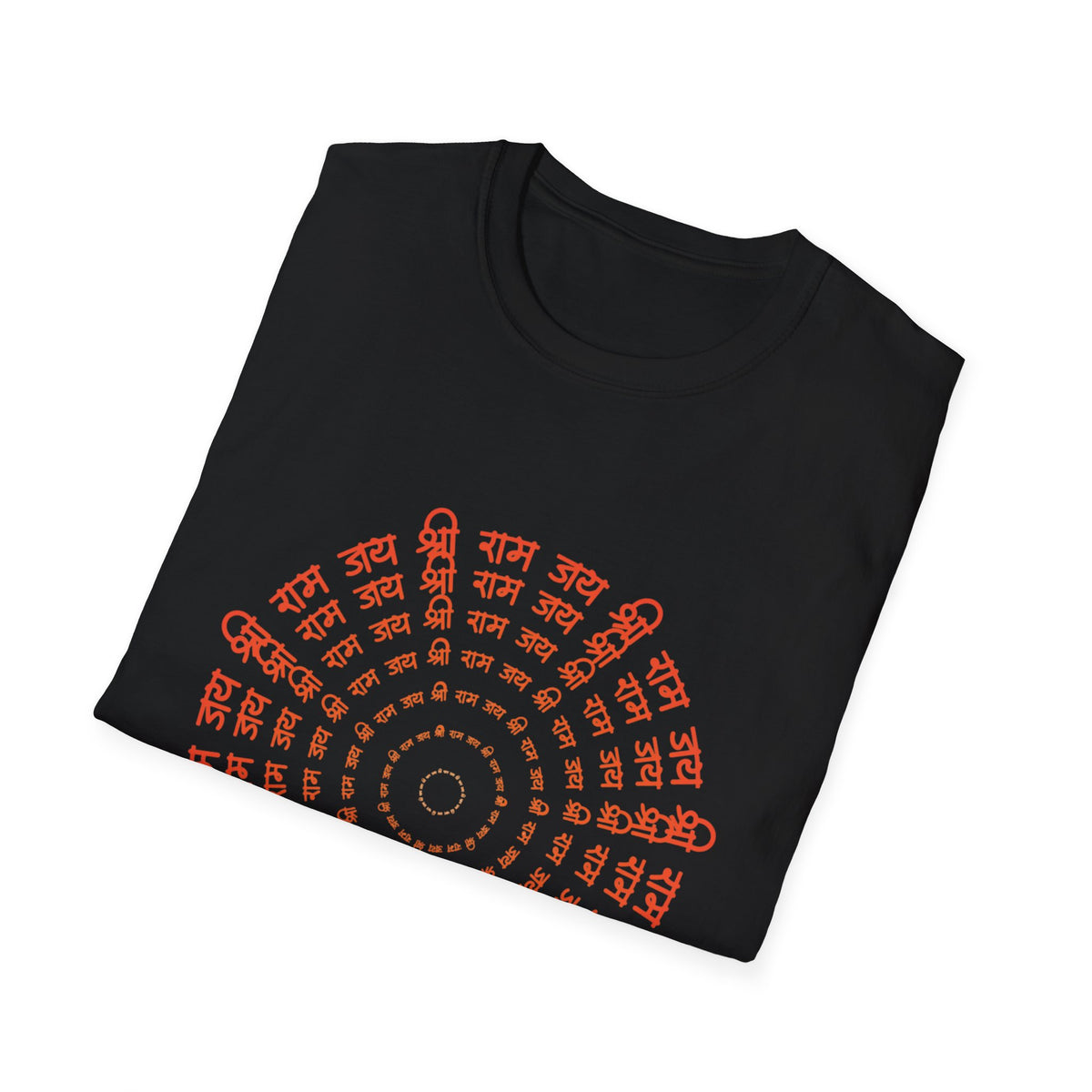 Ram Mantra Unisex Softstyle T-Shirt - Spiritual Mantra Text Tee, Yoga Meditation Shirt, Positive Vibes Graphic Tee, Sanskrit Om Symbol Tee, - Ira World Art LLC